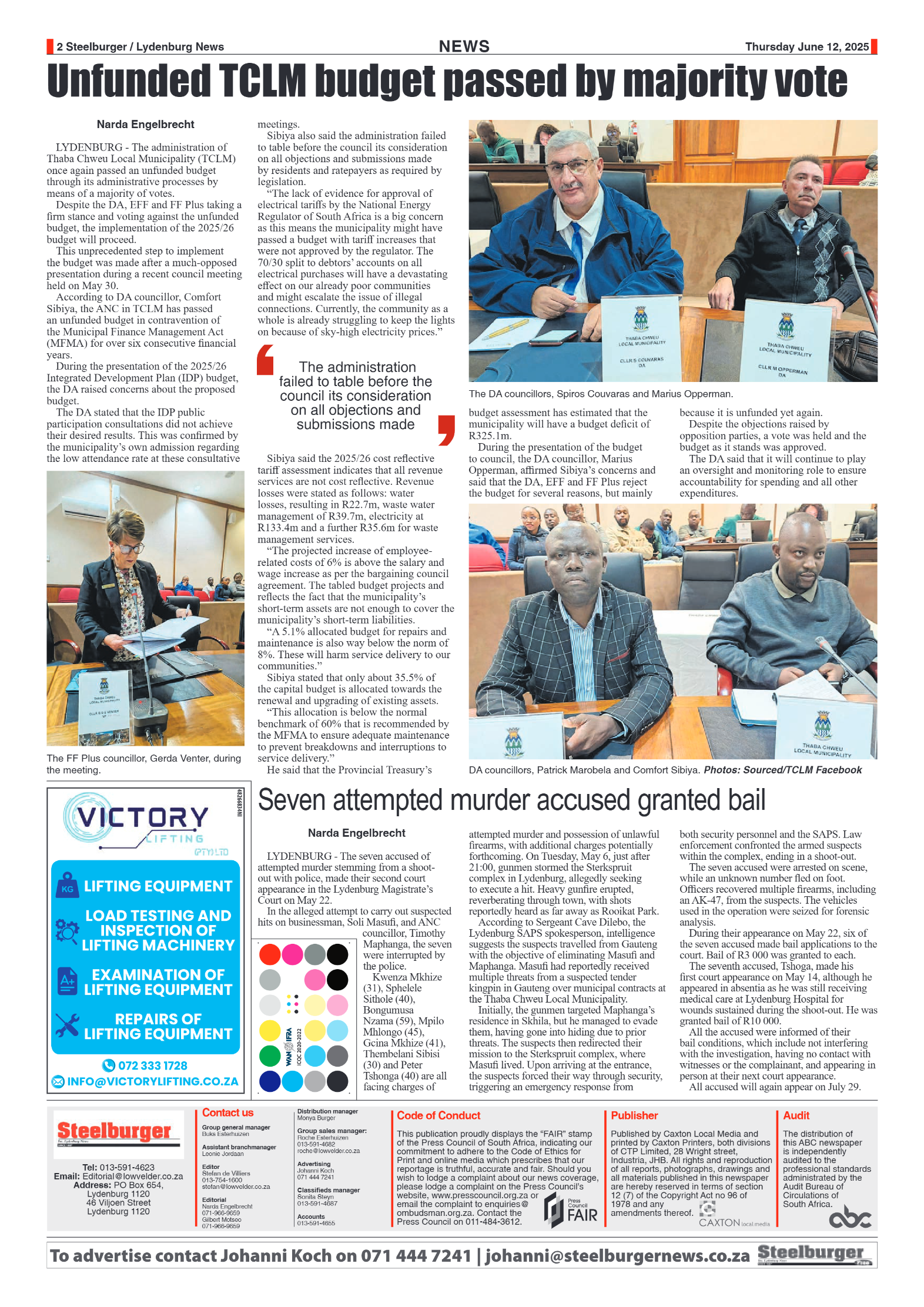 Steelburger News 12 June 2025 page 2