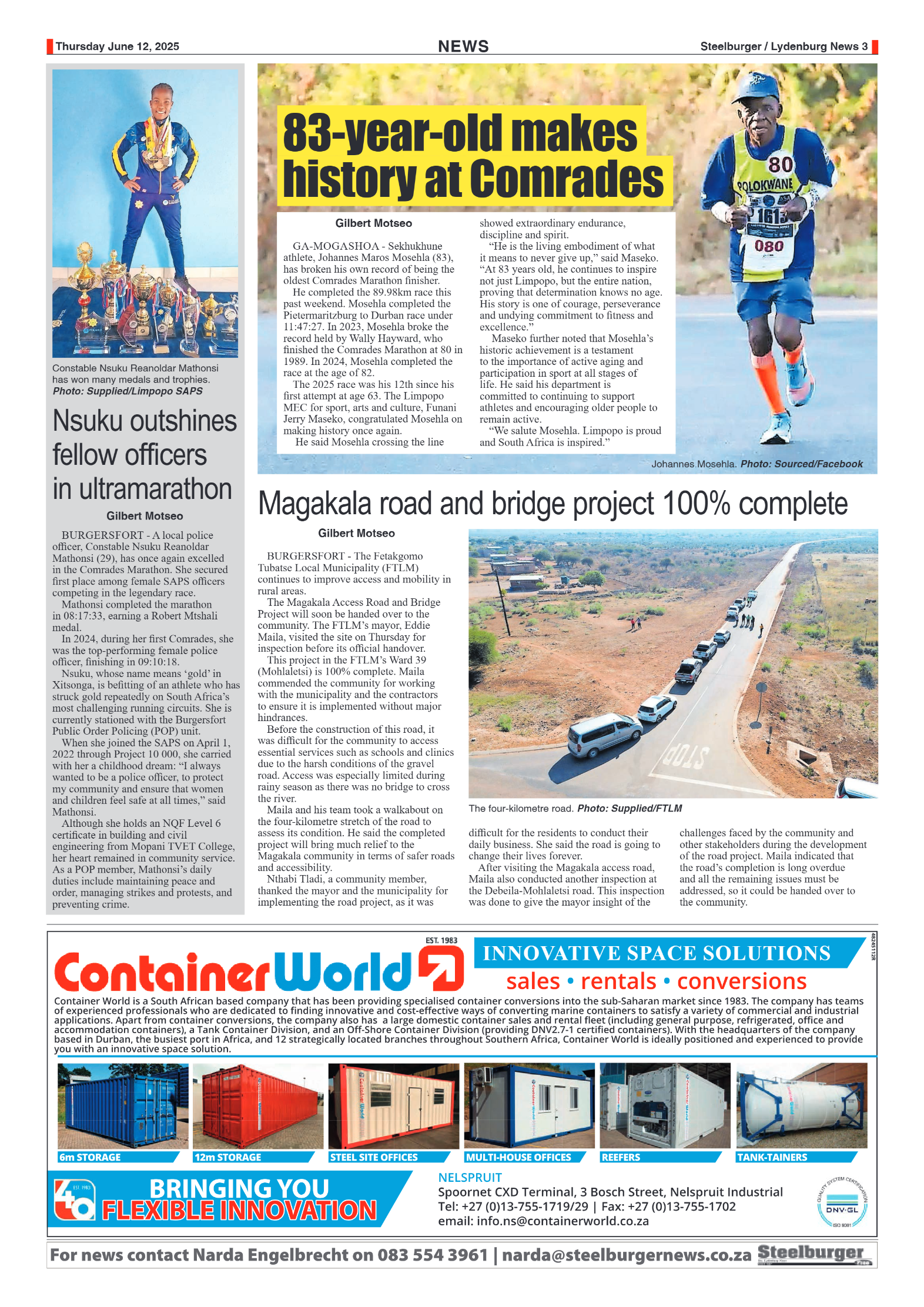 Steelburger News 12 June 2025 page 3