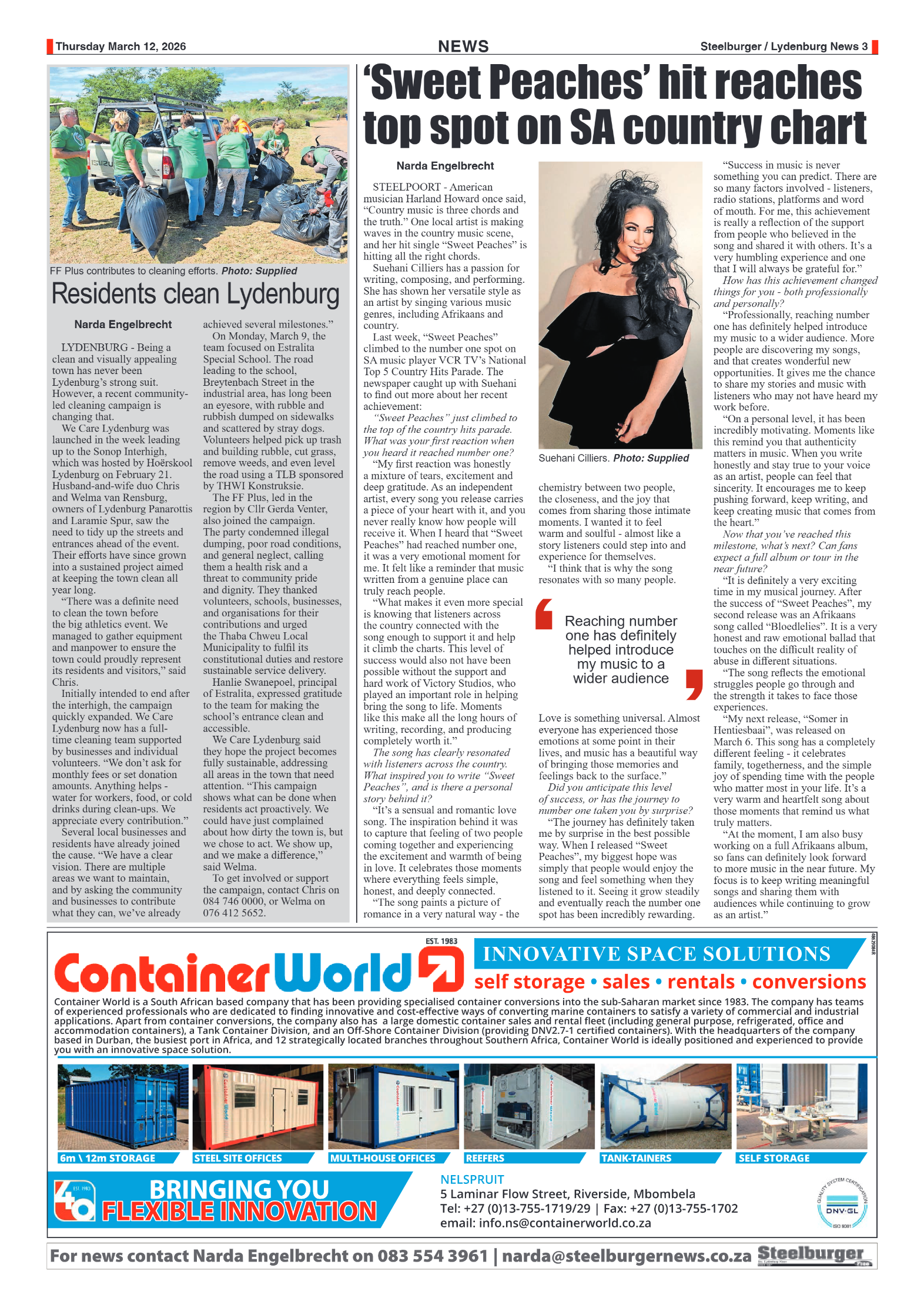 Steelburger News 12 March 2026 page 3