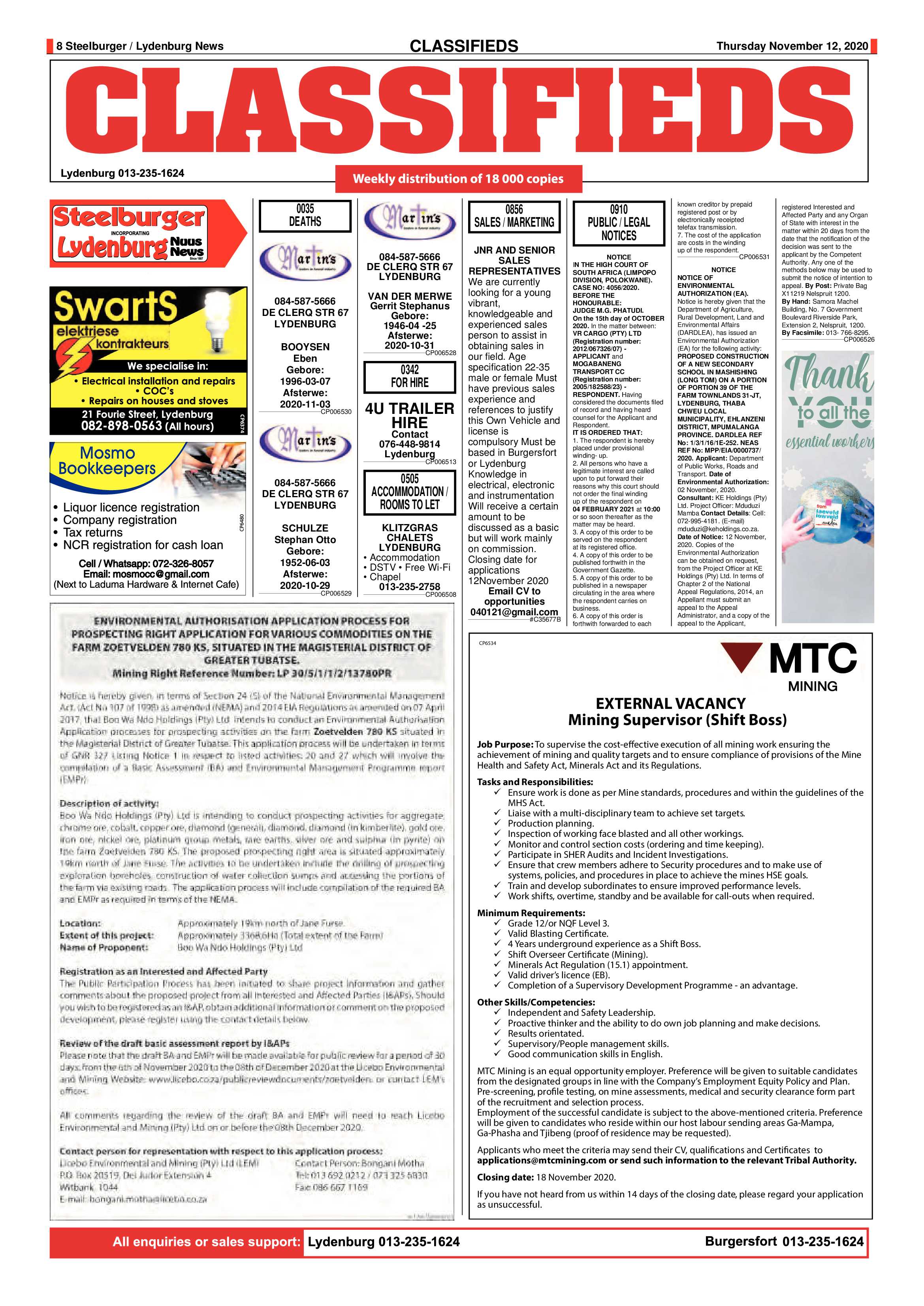 Steelburger News 12 November 2020 page 8