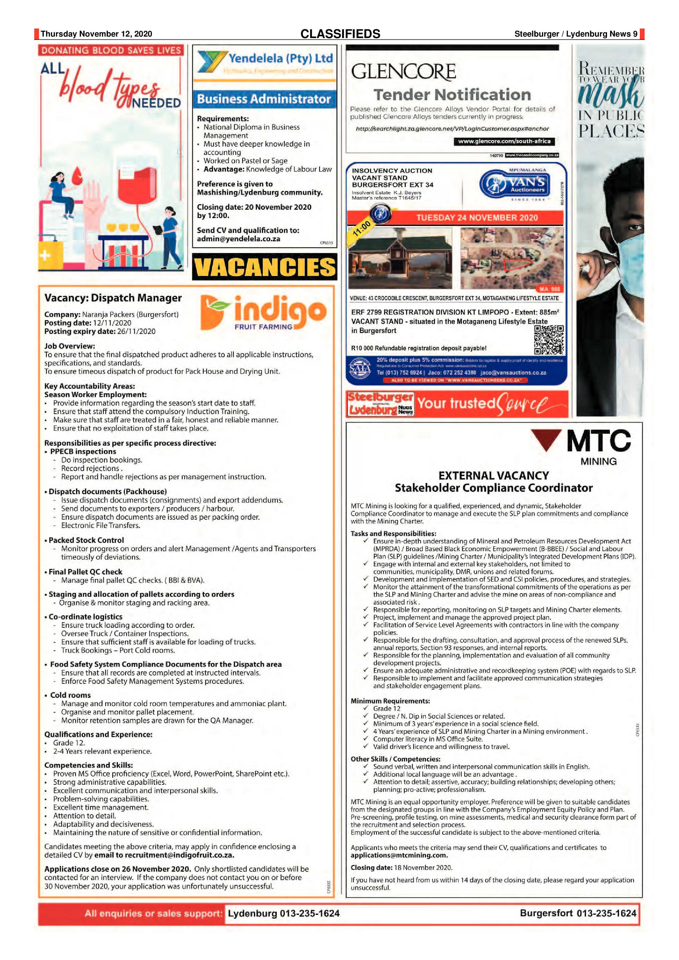 Steelburger News 12 November 2020 page 9