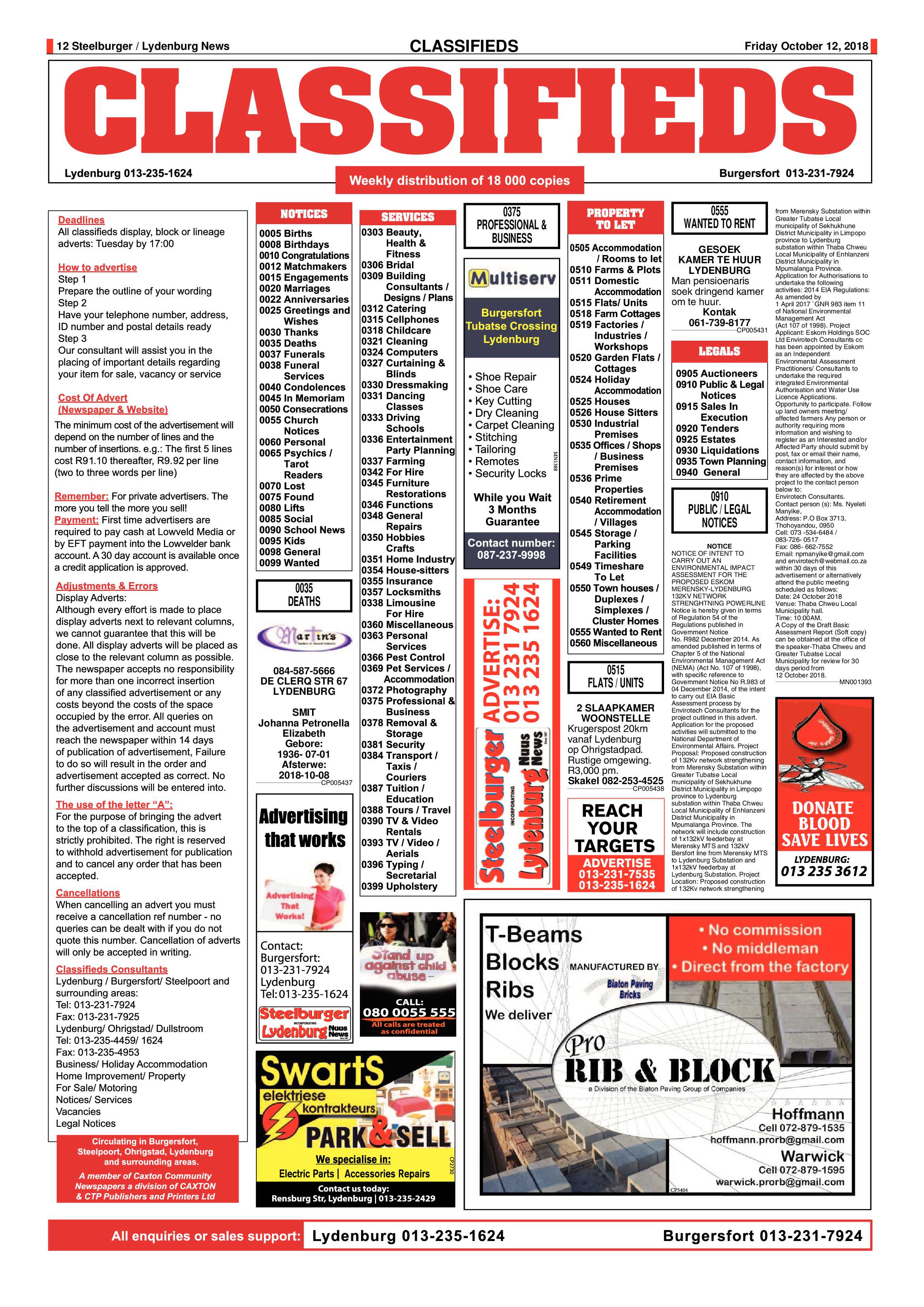 Steelburger News 12 October 2018 page 12