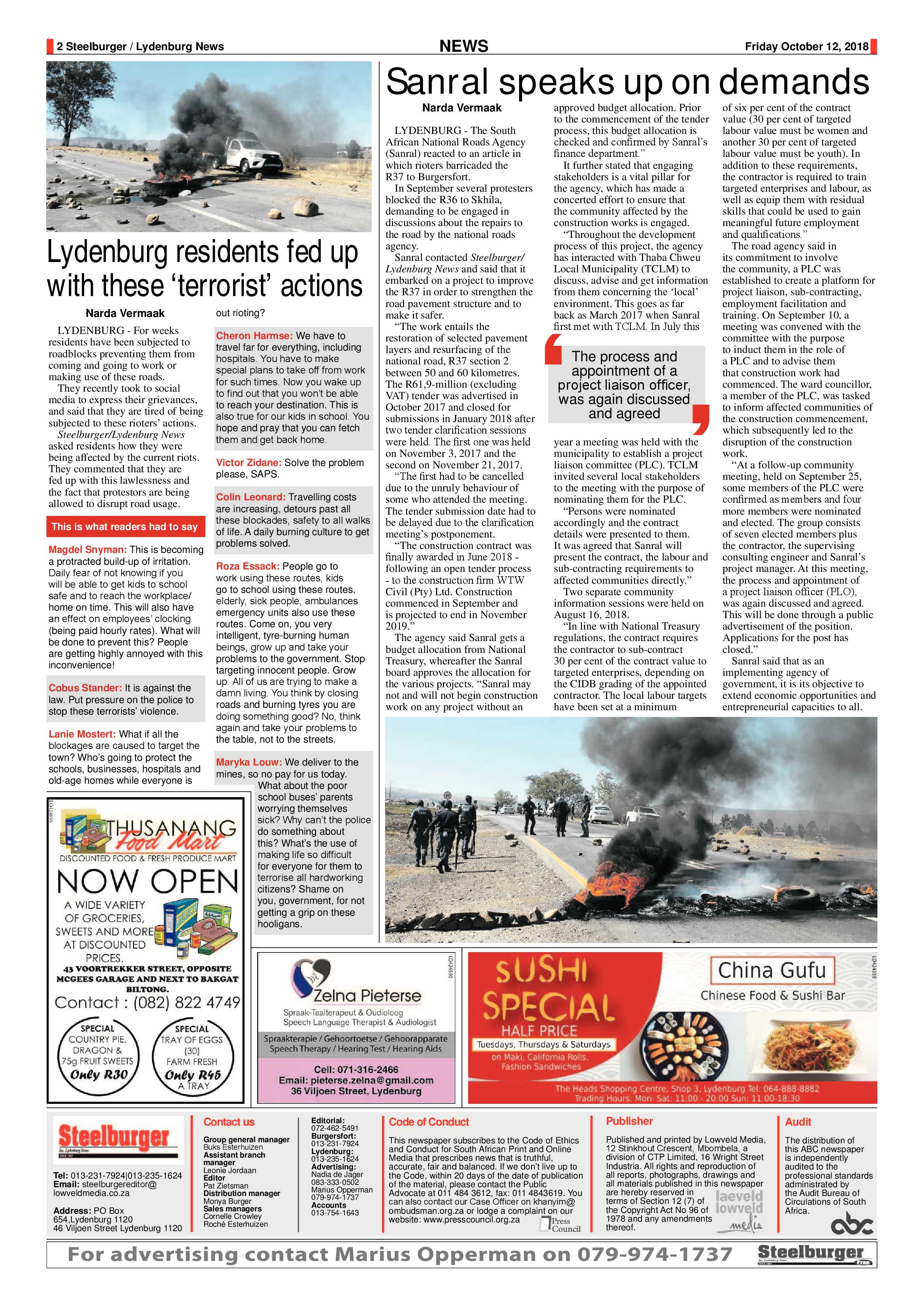 Steelburger News 12 October 2018 page 2