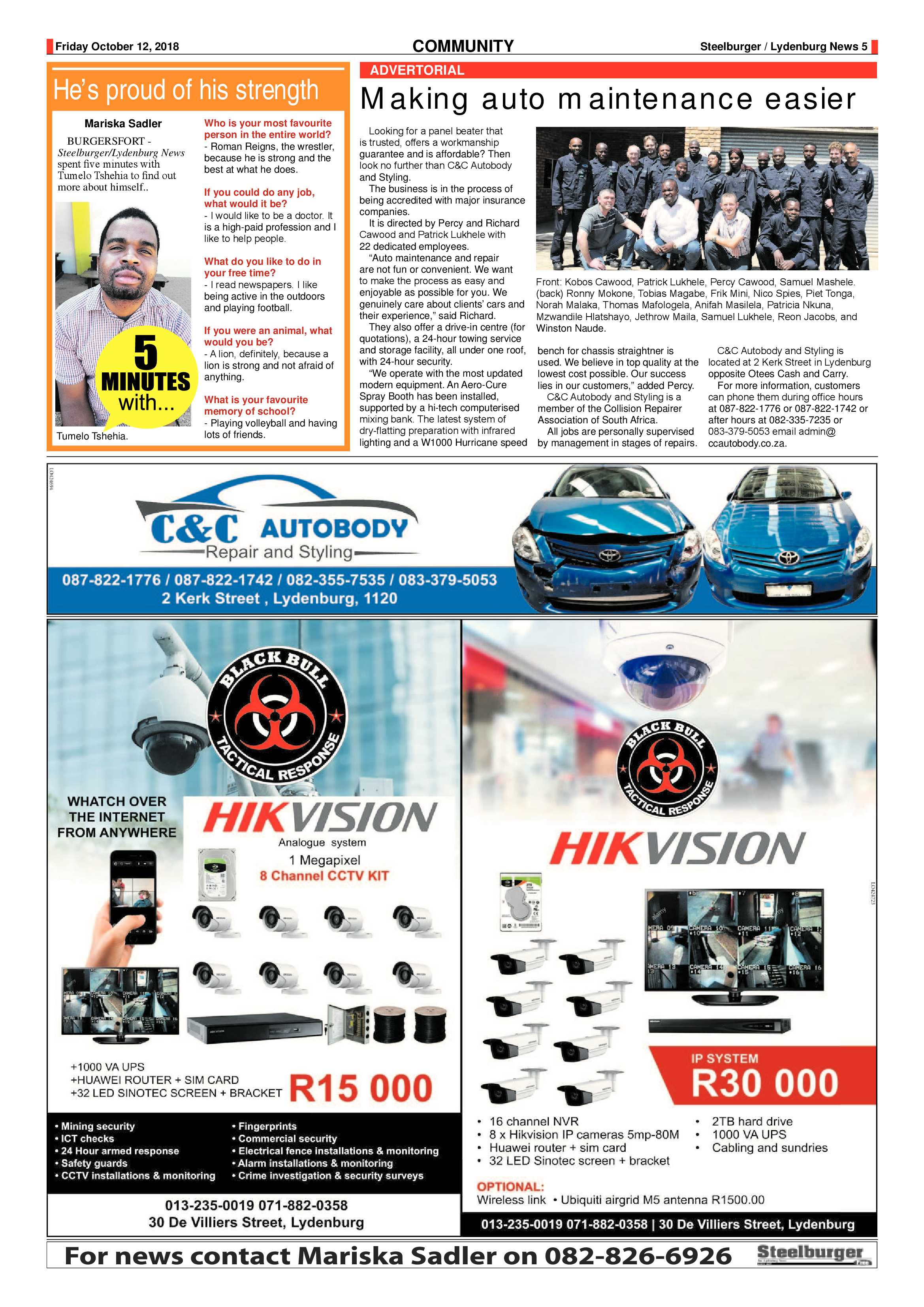 Steelburger News 12 October 2018 page 5