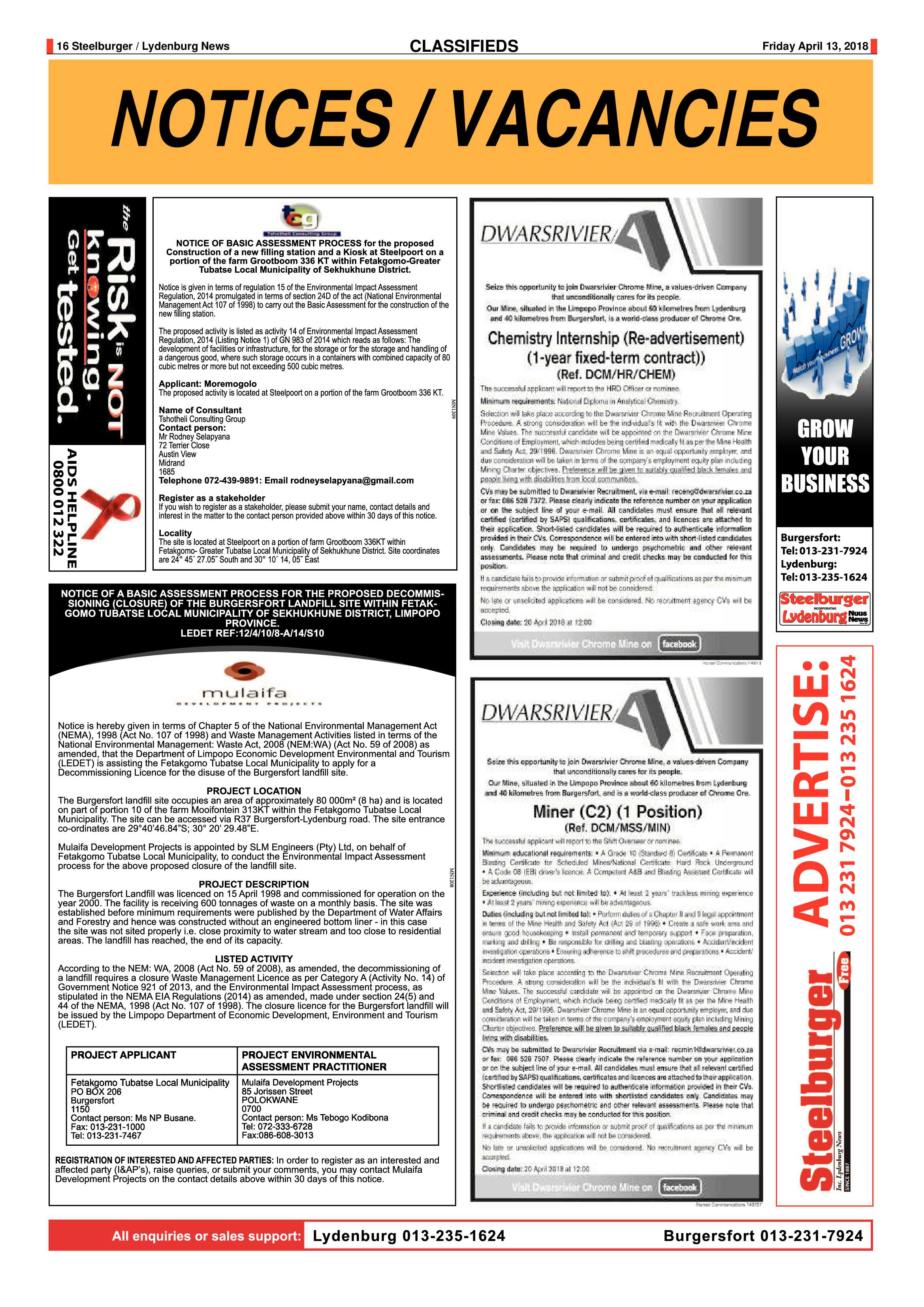 Steelburger News 13 April 2018 page 16