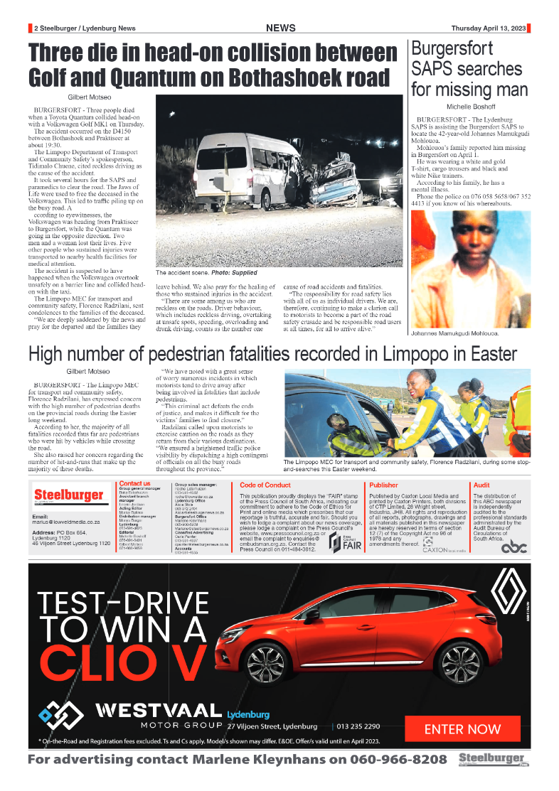 Steelburger News 13 April 2023 page 2