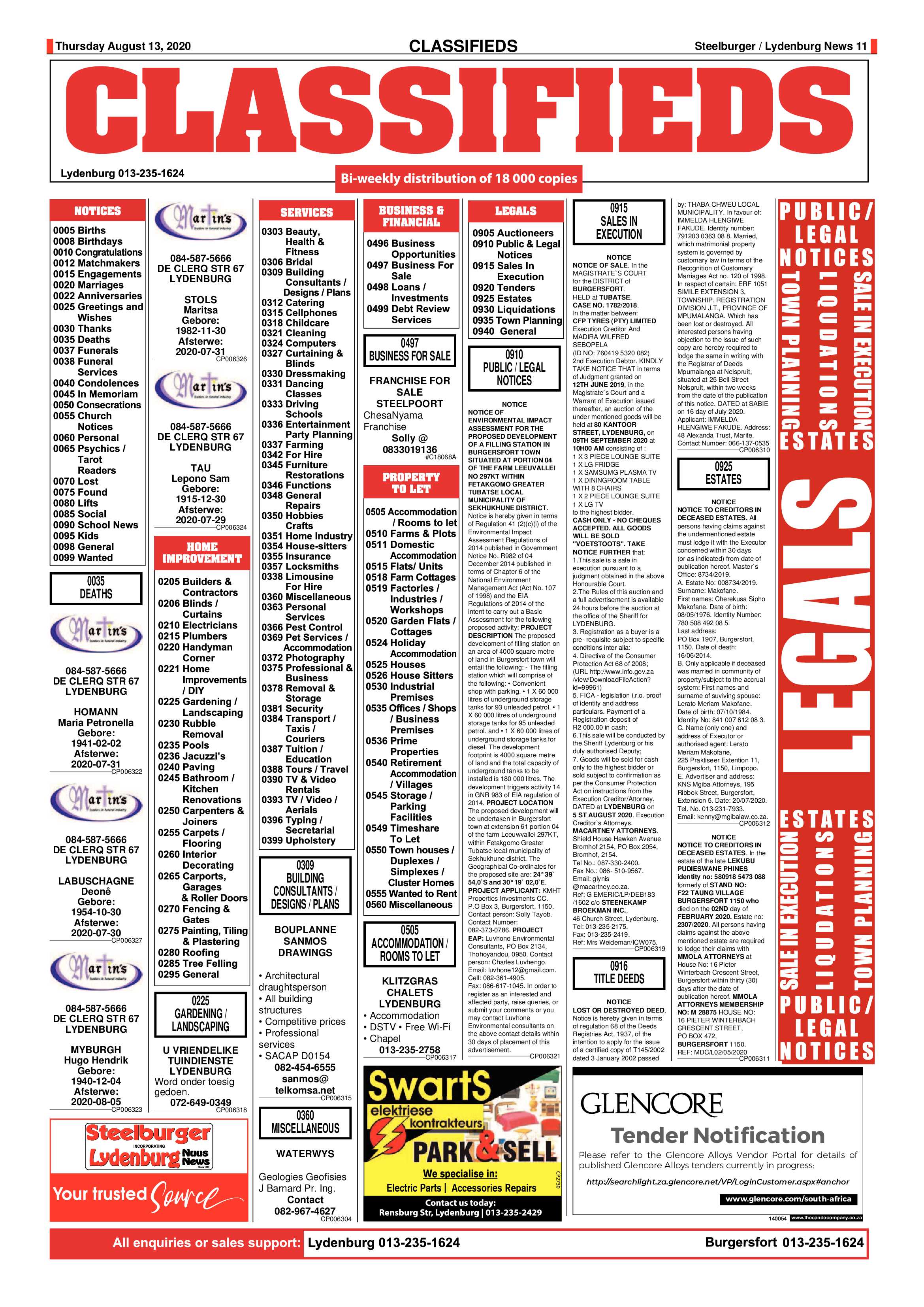 Steelburger News 13 August 2020 - Lowvelder