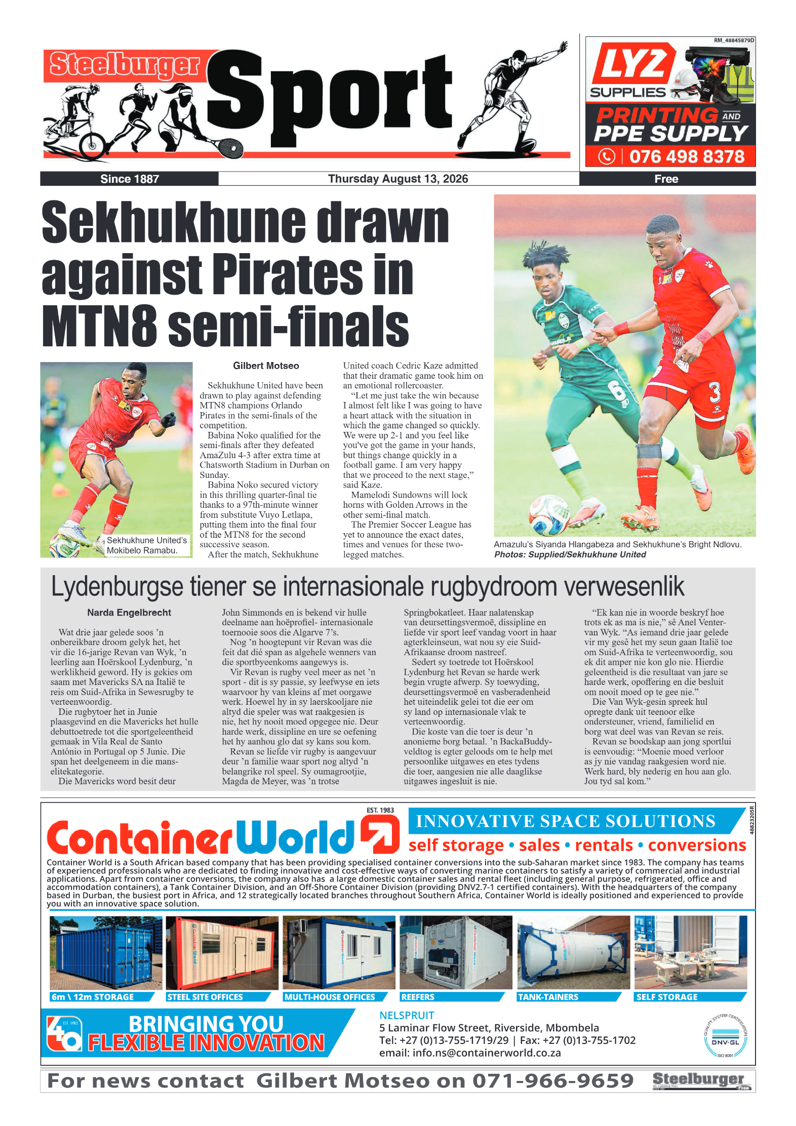 Steelburger News 13 August 2026 page 8