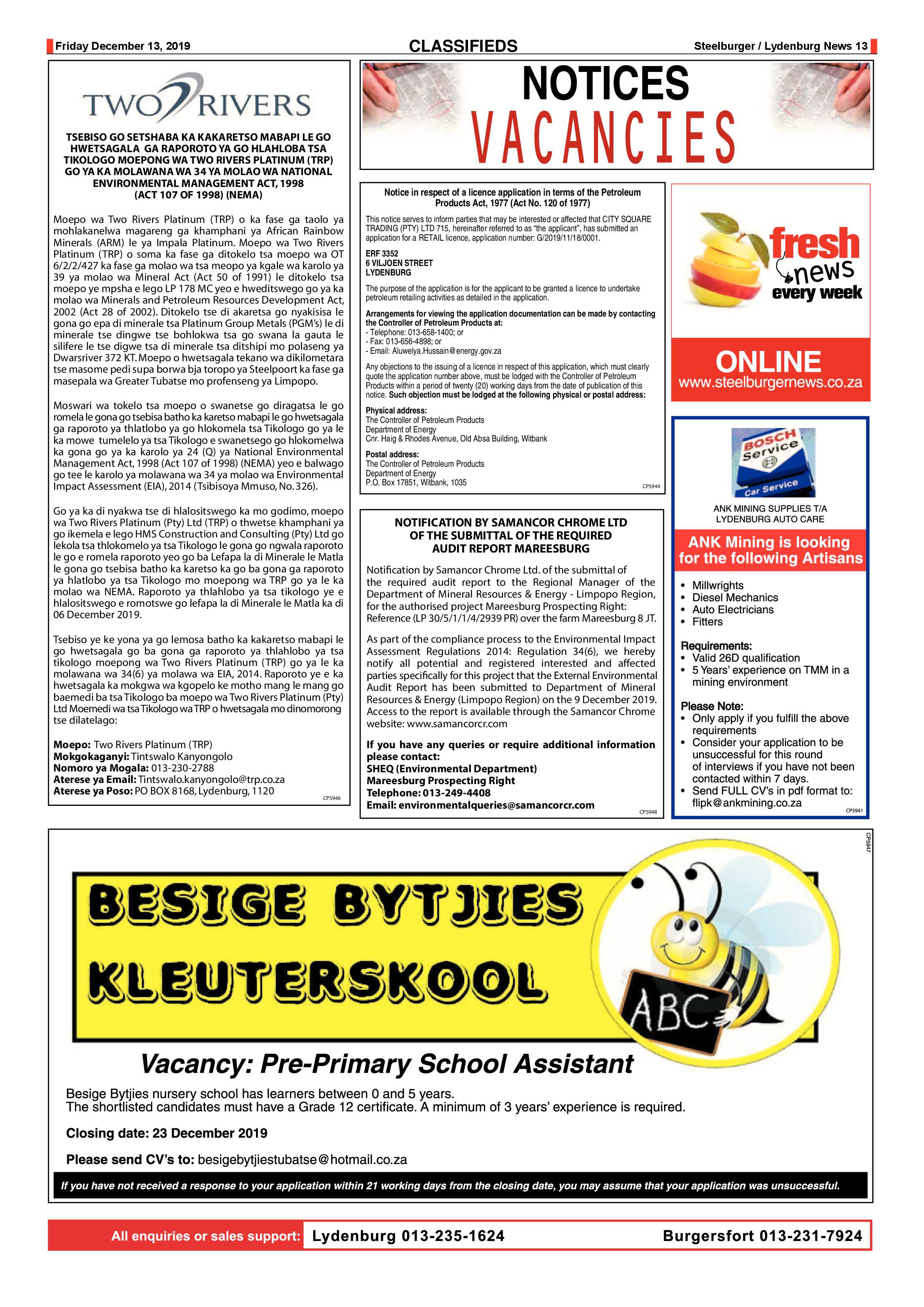 Steelburger News 13 December 2019 page 13