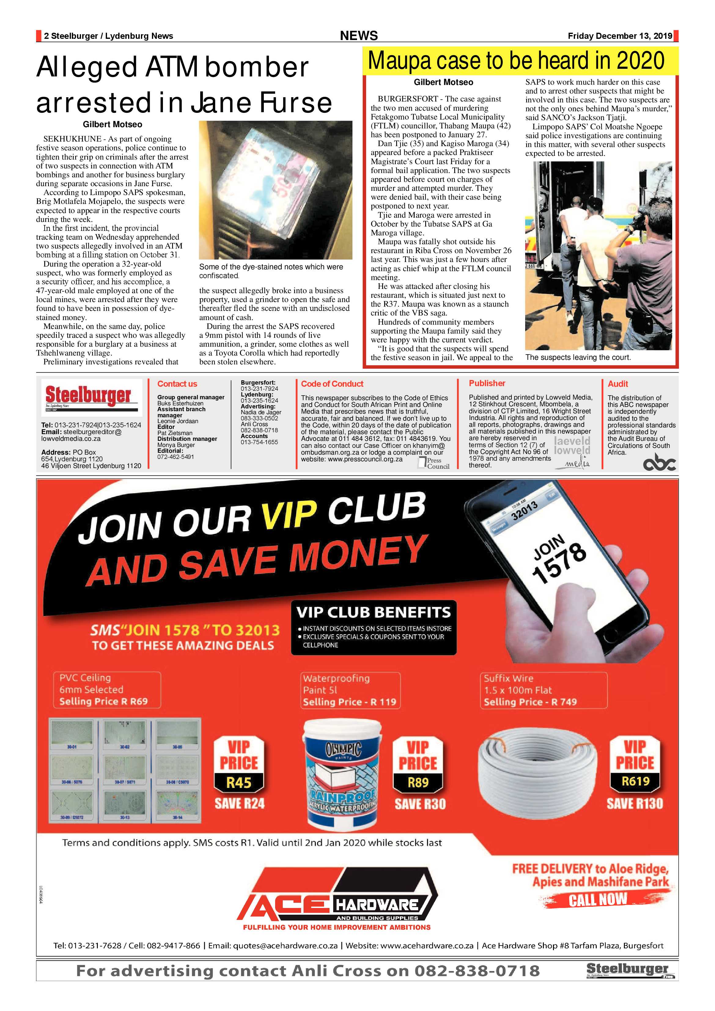 Steelburger News 13 December 2019 page 2