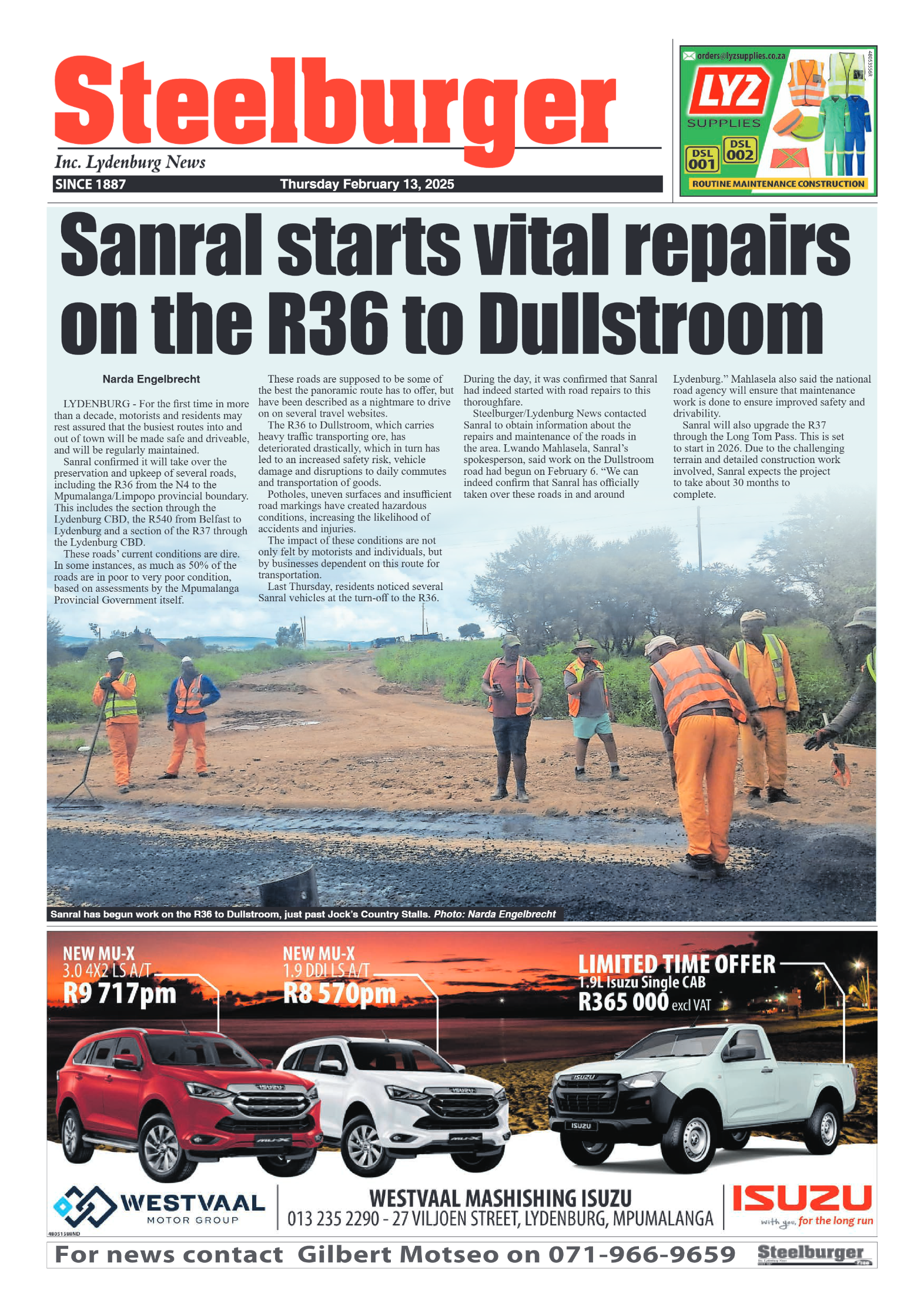 Steelburger News 12 February 2025 page 1