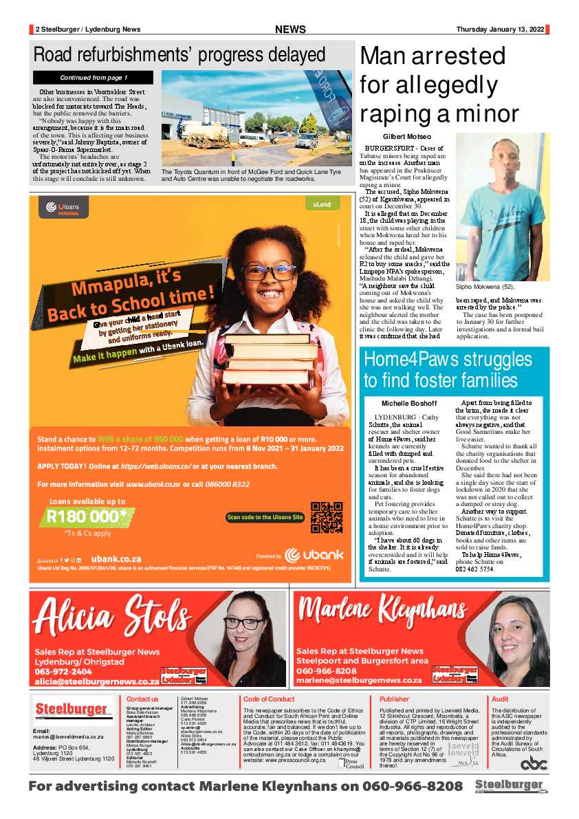 Steelburger News 13 January 2022 page 2