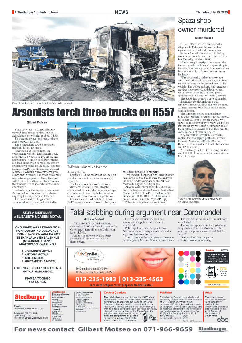 Steelburger News 13 July 2023 page 2