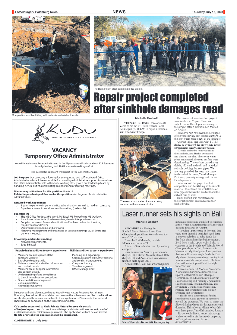 Steelburger News 13 July 2023 page 4