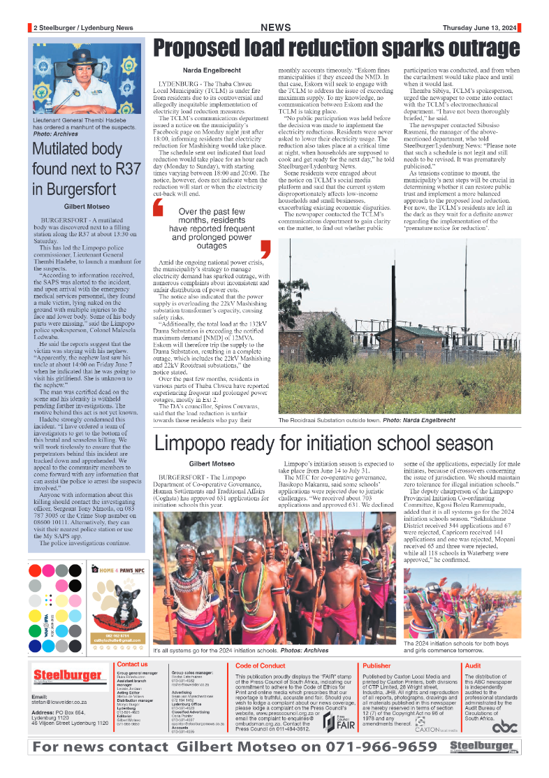 Steelburger News 13 June 2024 page 2