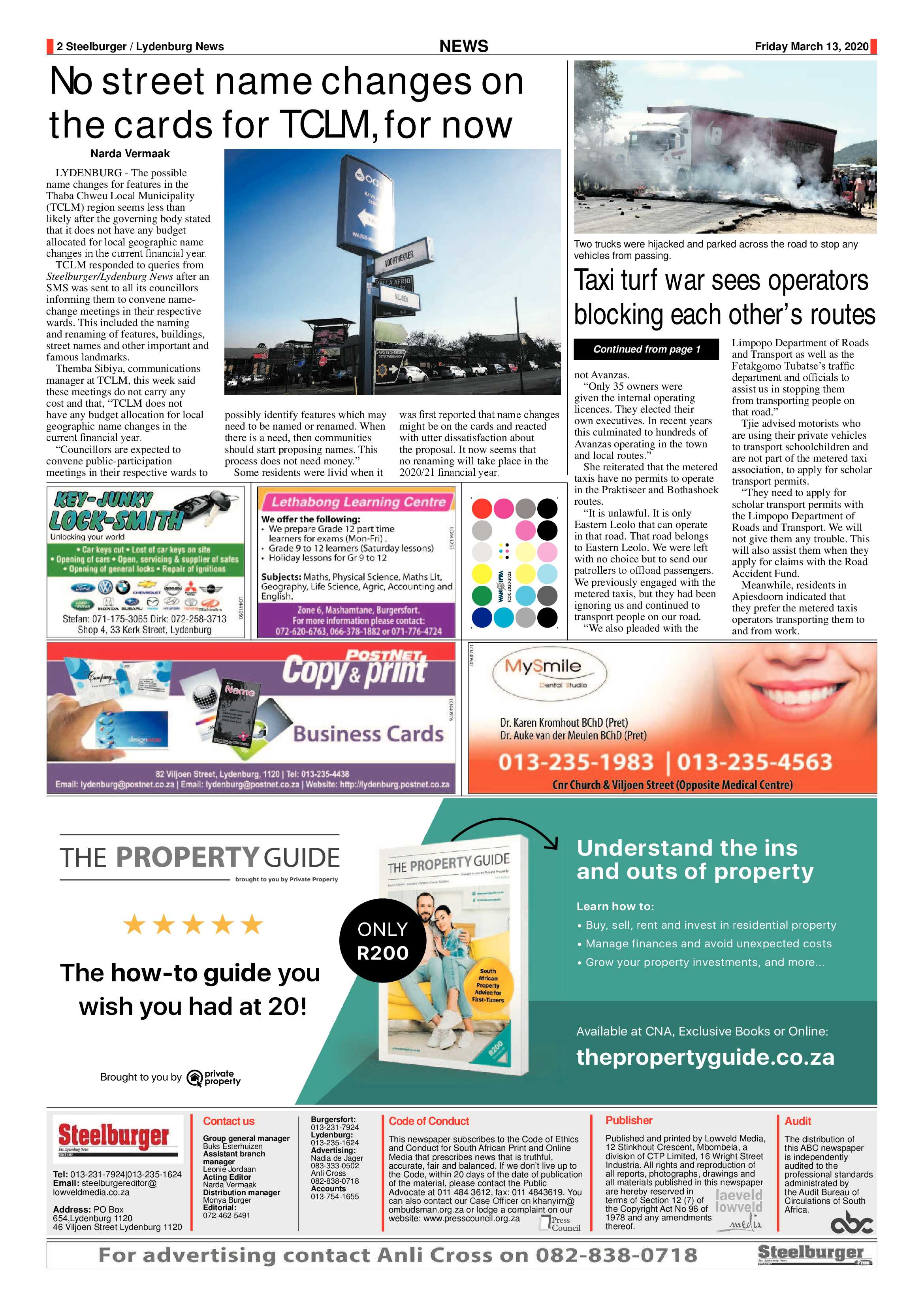 Steelburger News 13 March 2020 page 2