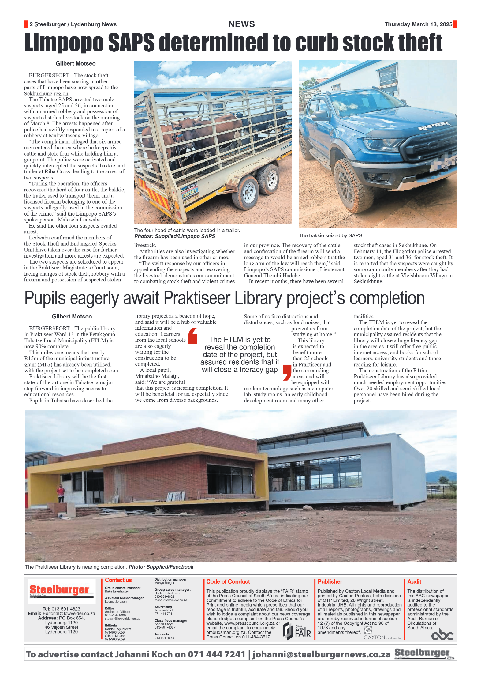 Steelburger News 14 March 2025 page 2