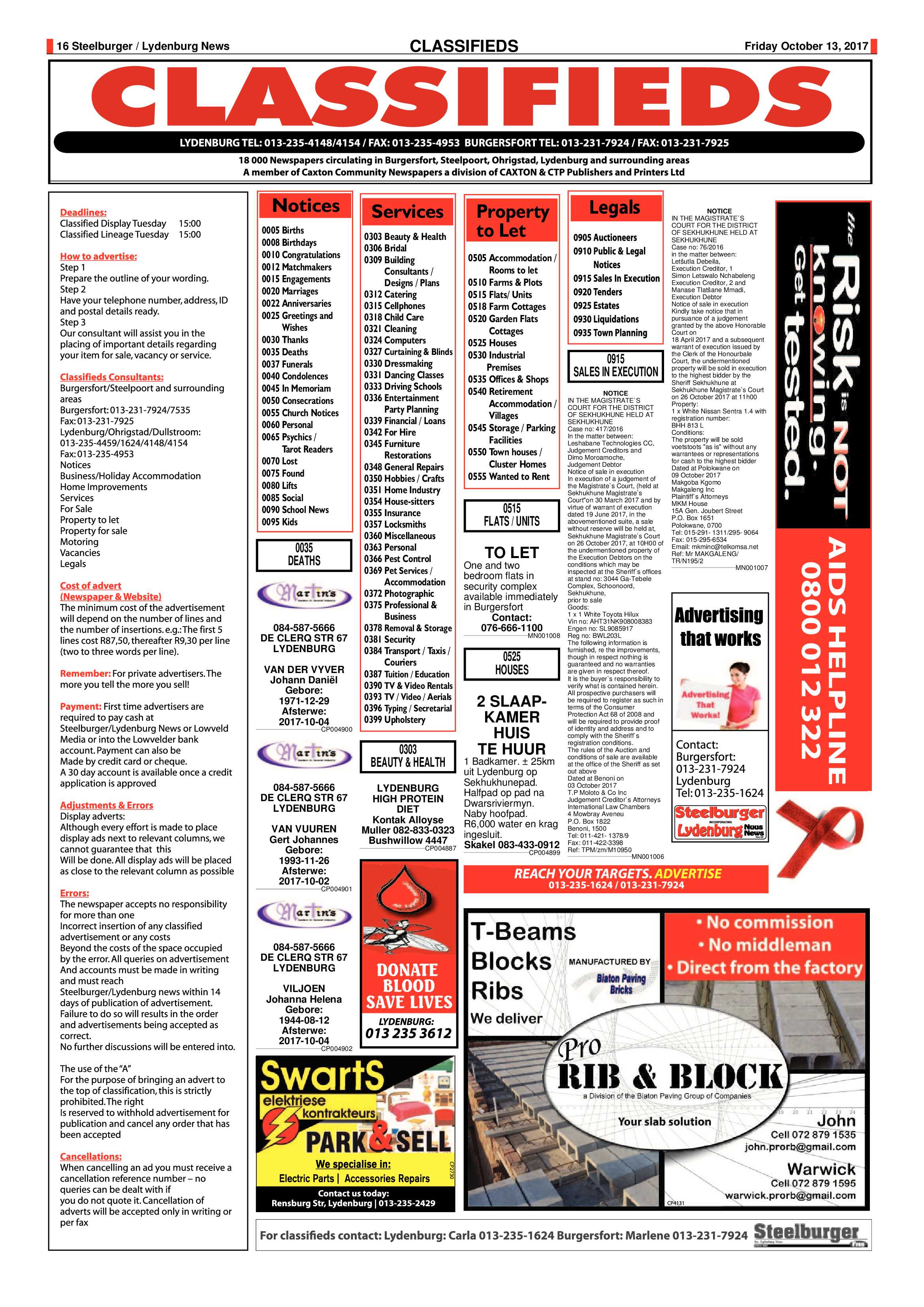 Steelburger News 13 October 2017 page 16