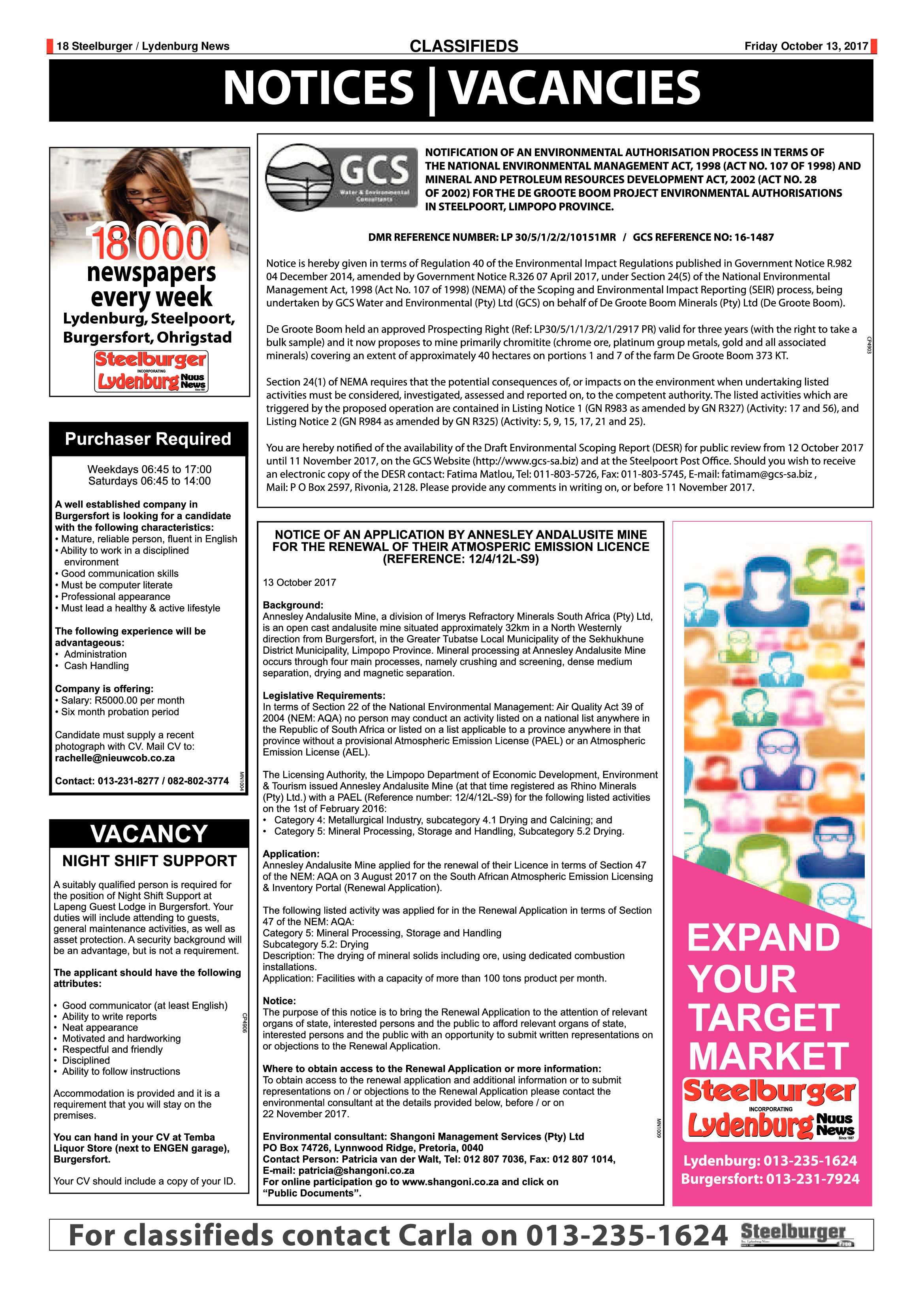 Steelburger News 13 October 2017 page 18