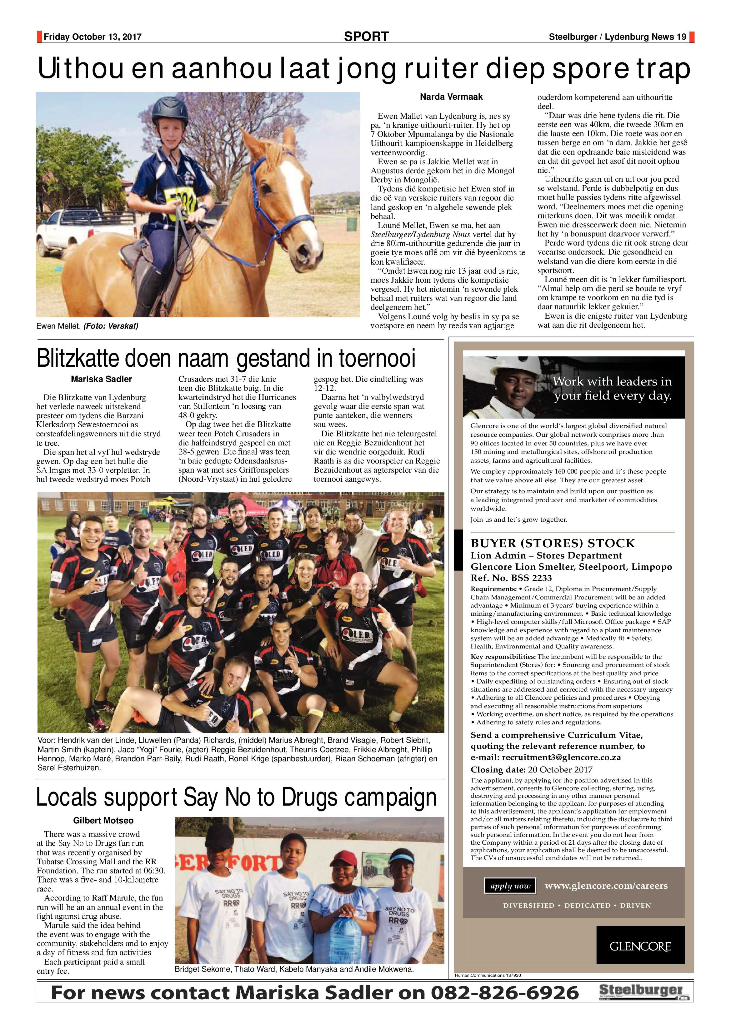 Steelburger News 13 October 2017 page 19