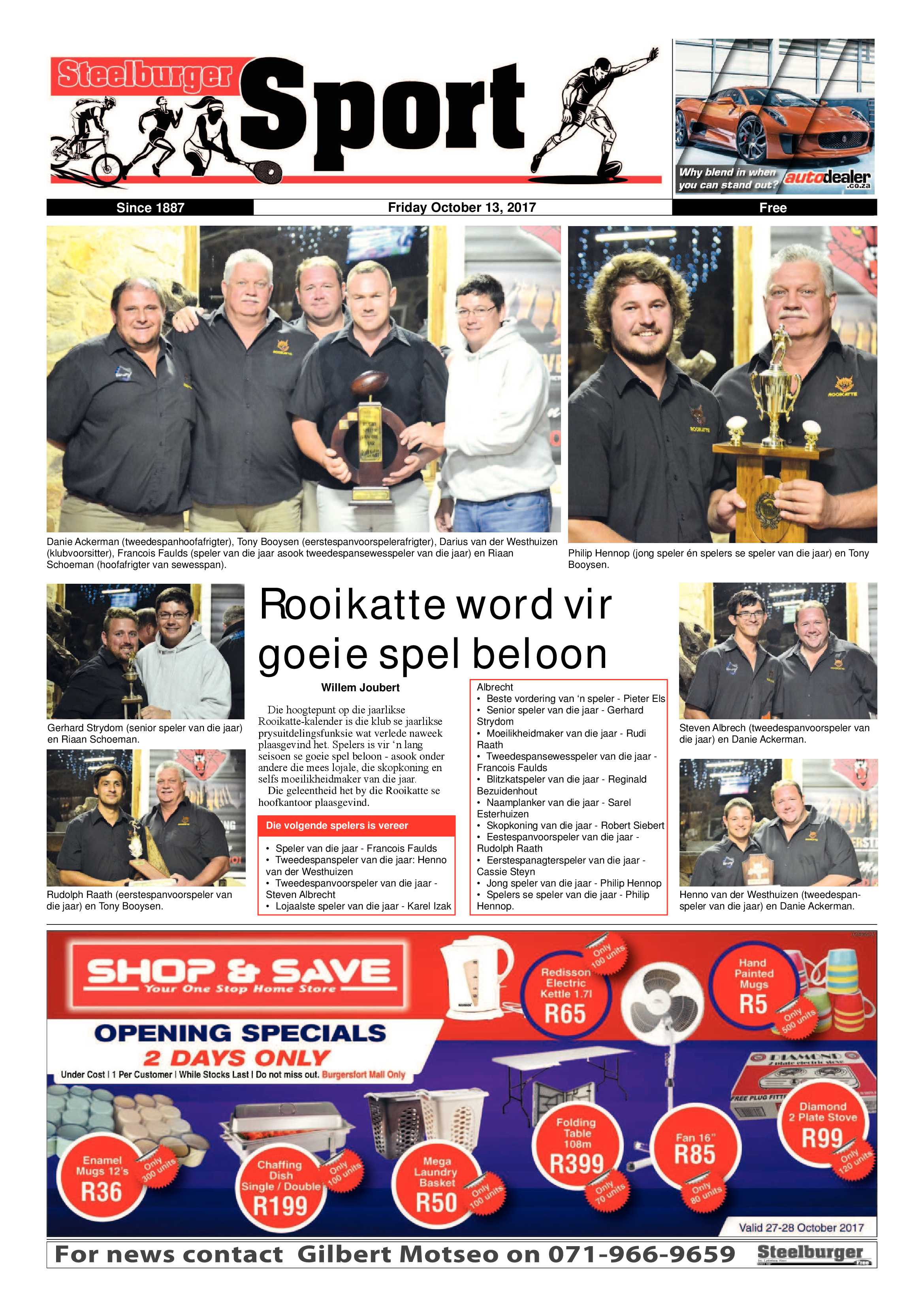 Steelburger News 13 October 2017 page 20