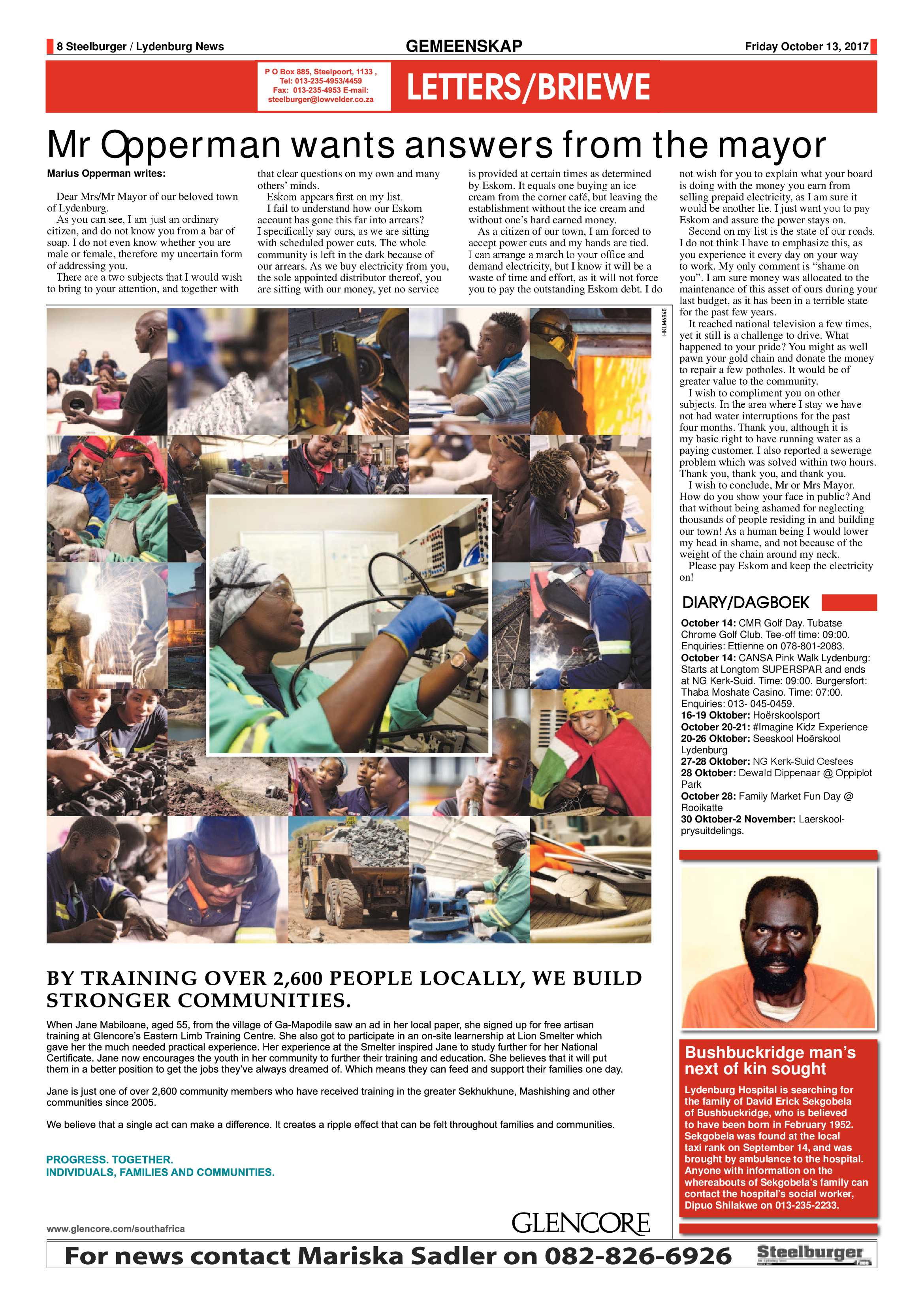 Steelburger News 13 October 2017 page 8