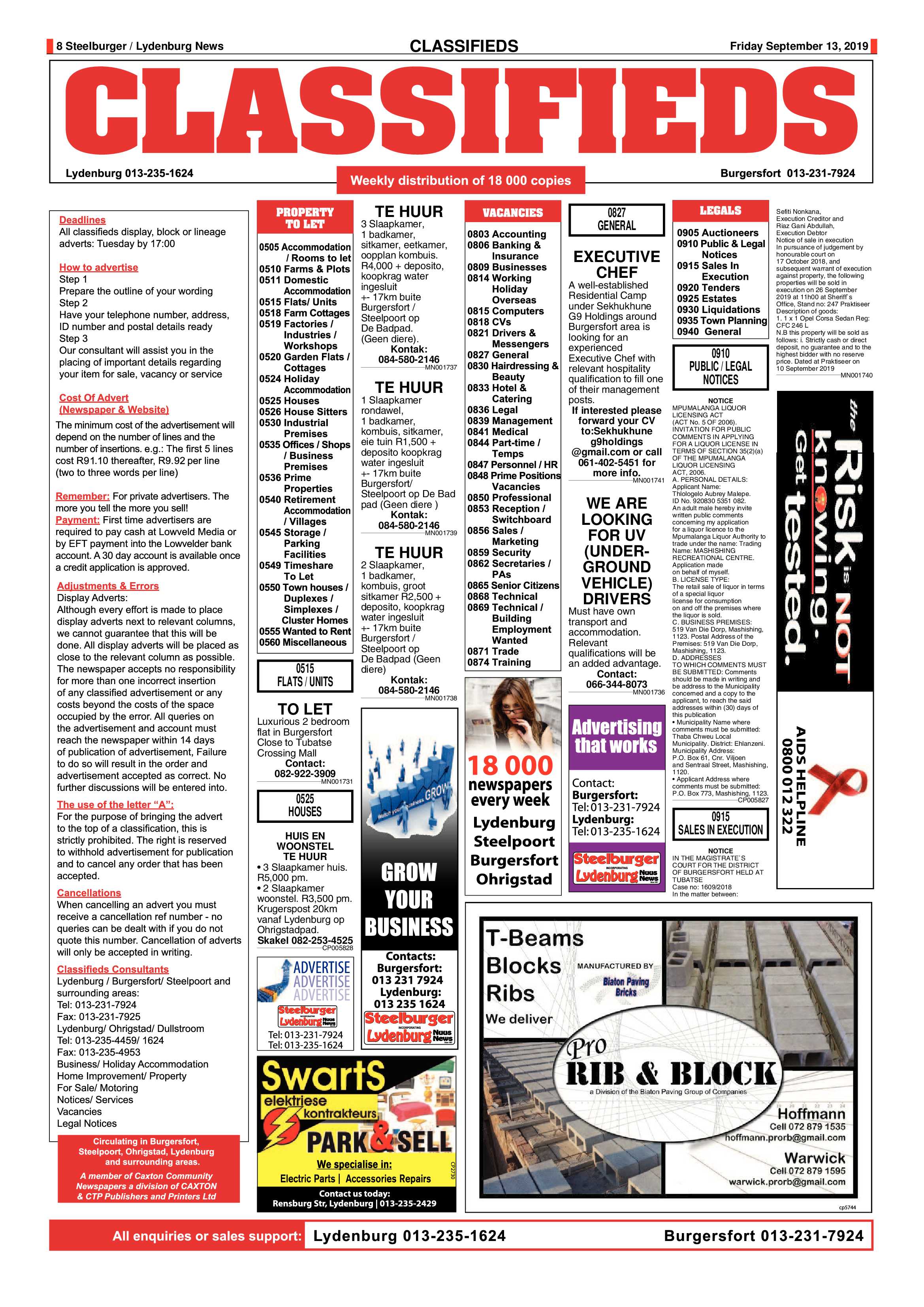 Steelburger News 13 September 2019 page 8