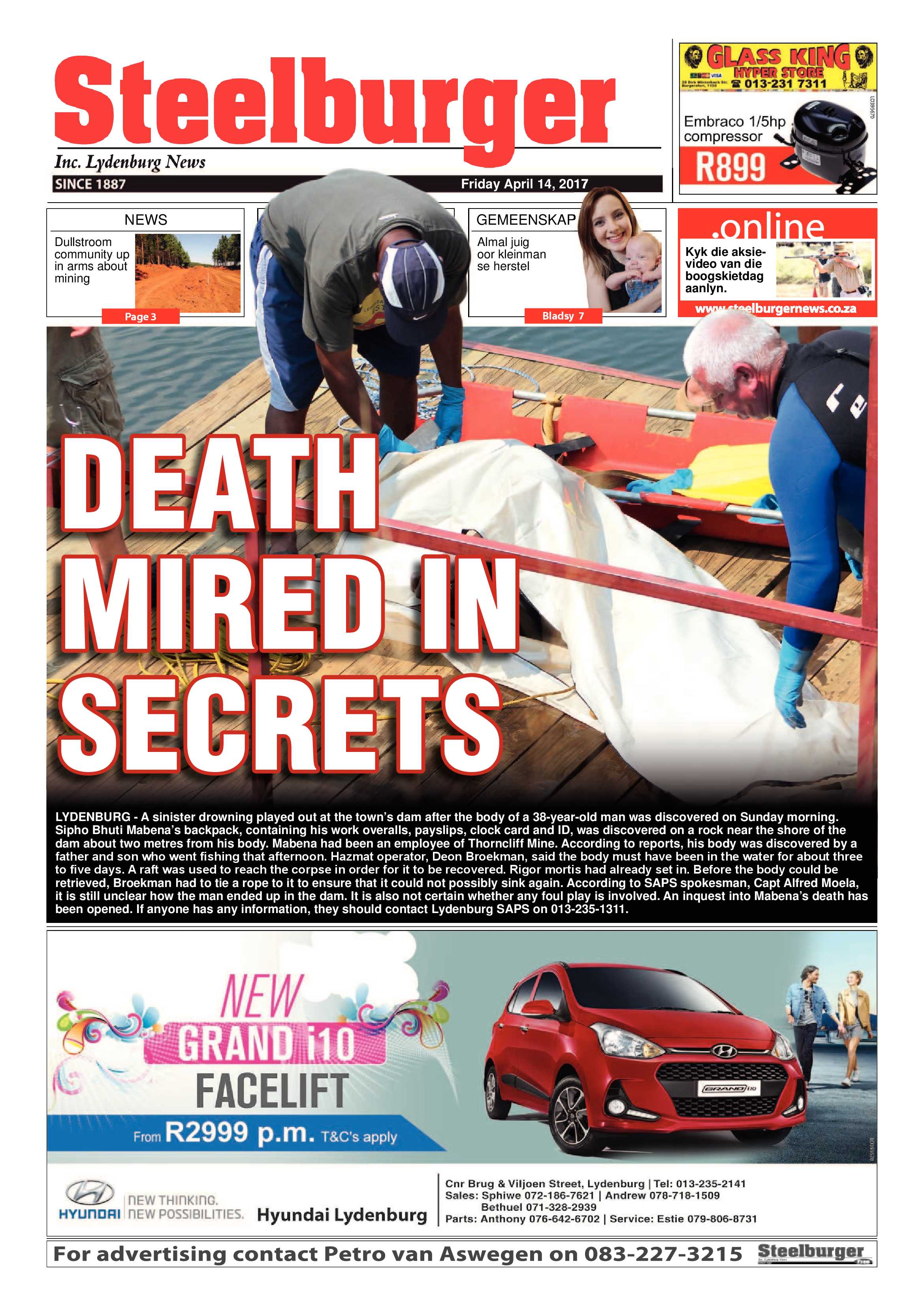 Steelburger News 14 April 2017 page 1