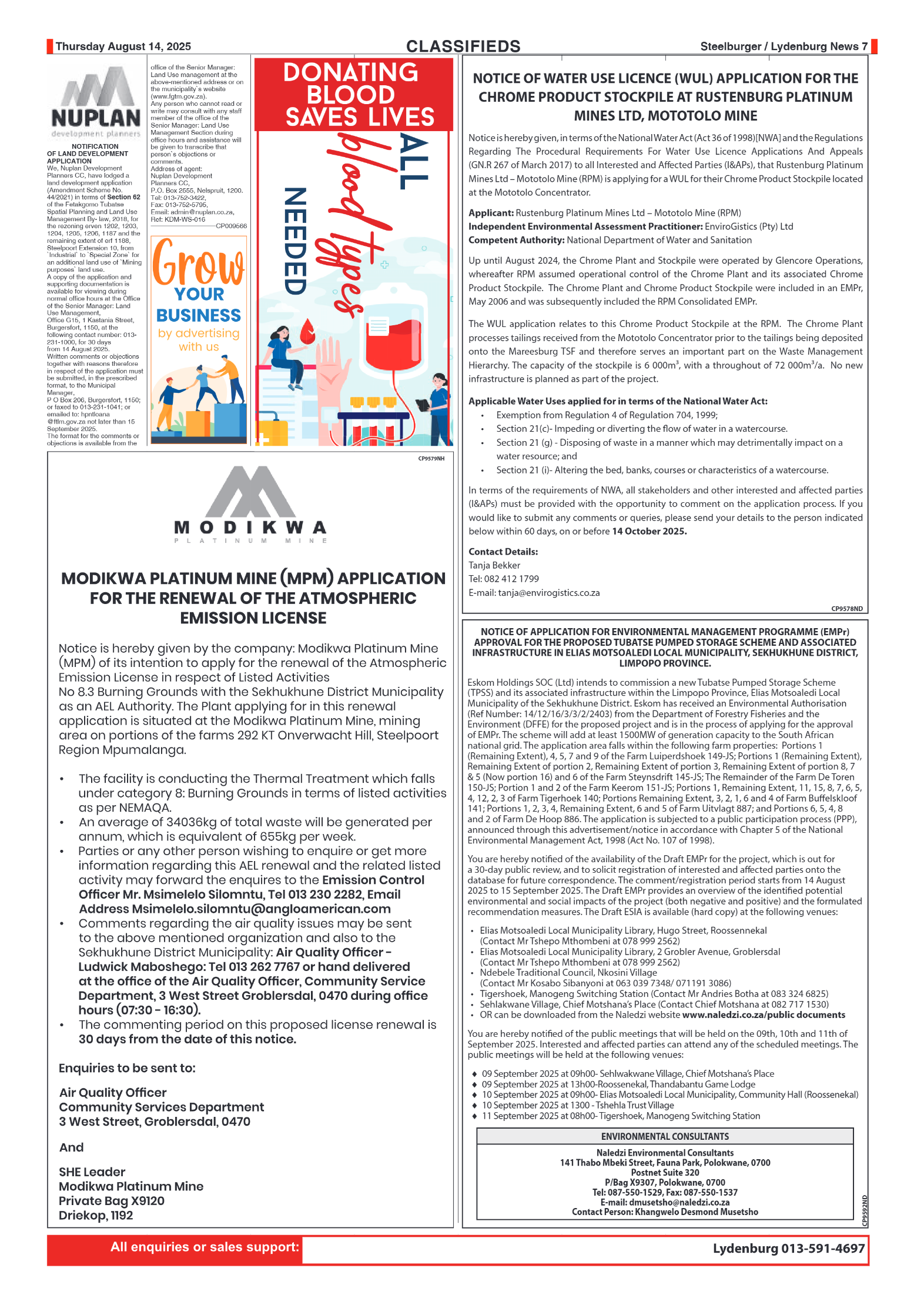 Steelburger News 14 August 2025 page 7