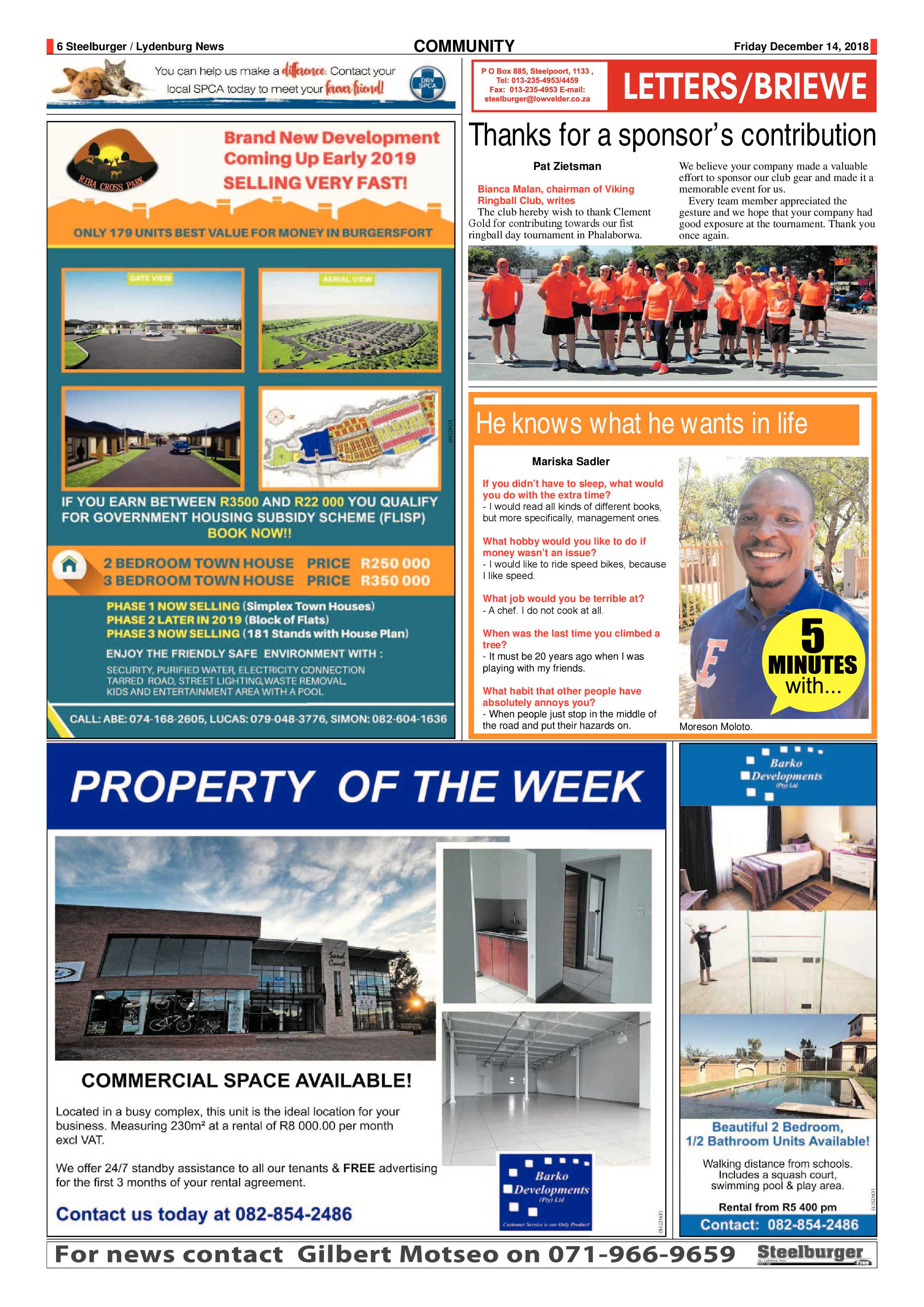 Steelburger News 14 December 2018 page 6
