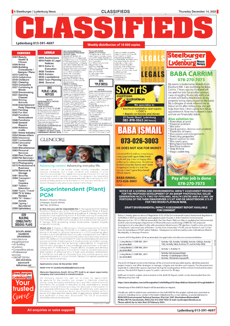 Steelburger news 14 December 2023 page 6