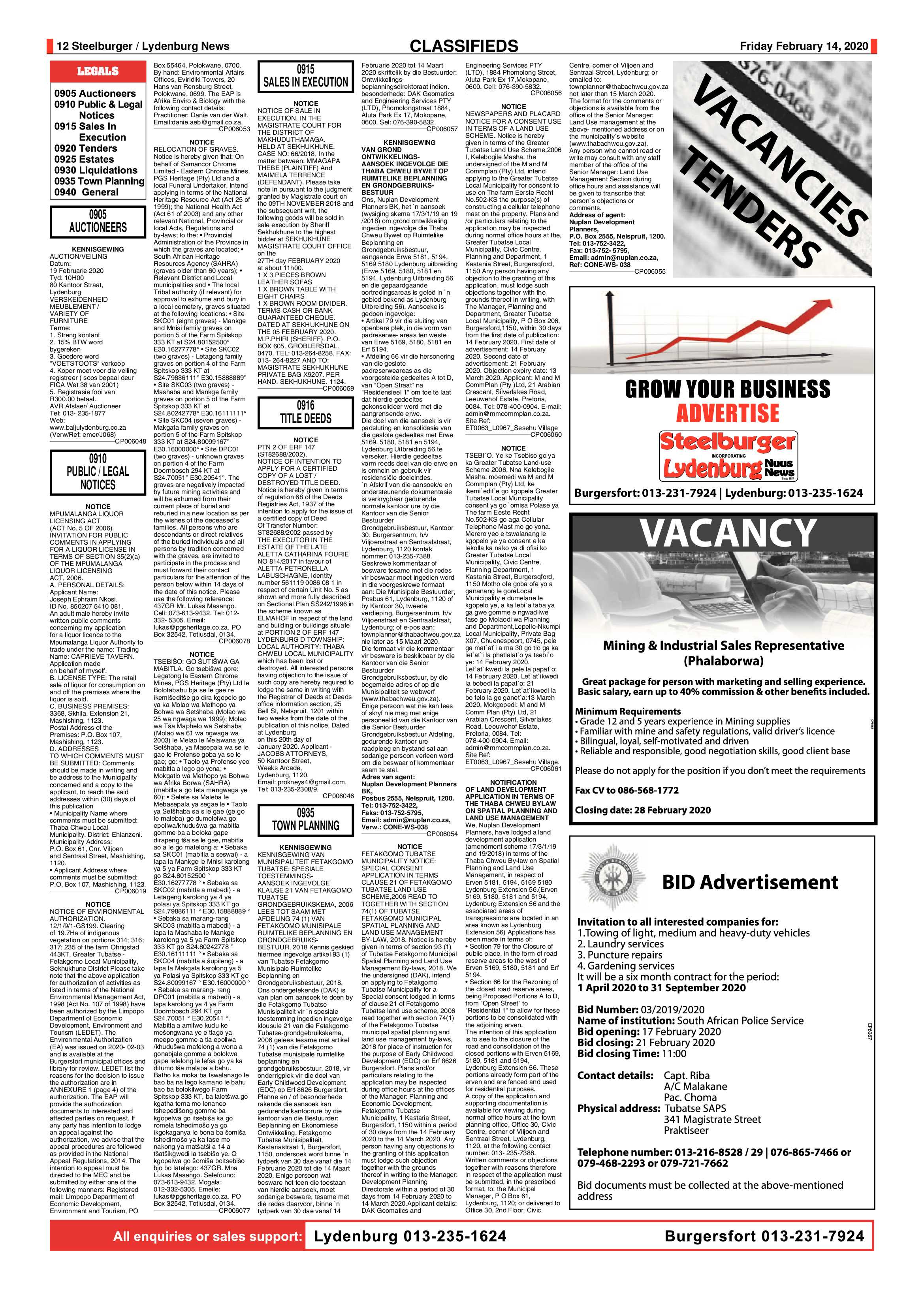 Steelburger News 14 February 2020 page 12