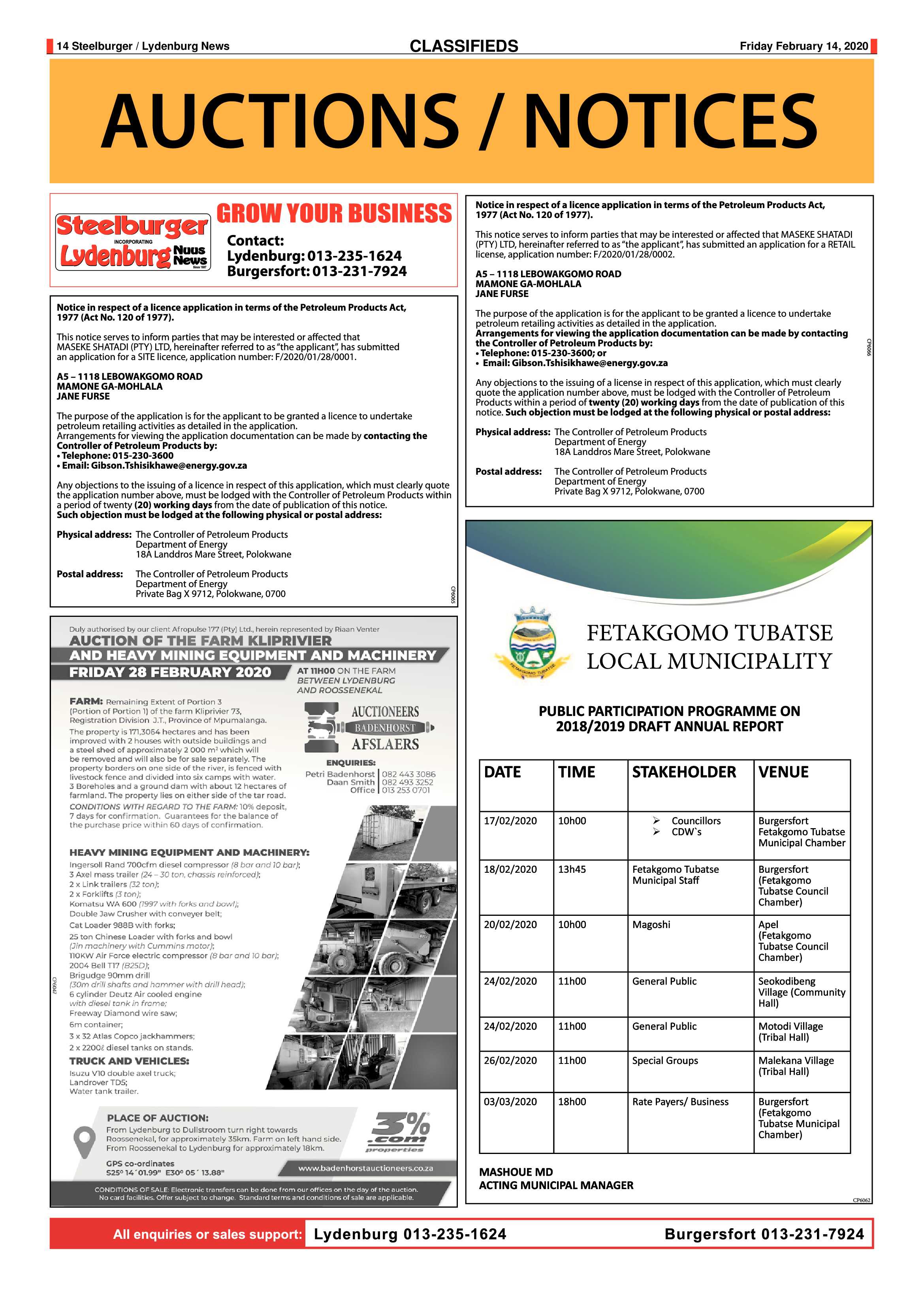 Steelburger News 14 February 2020 page 14