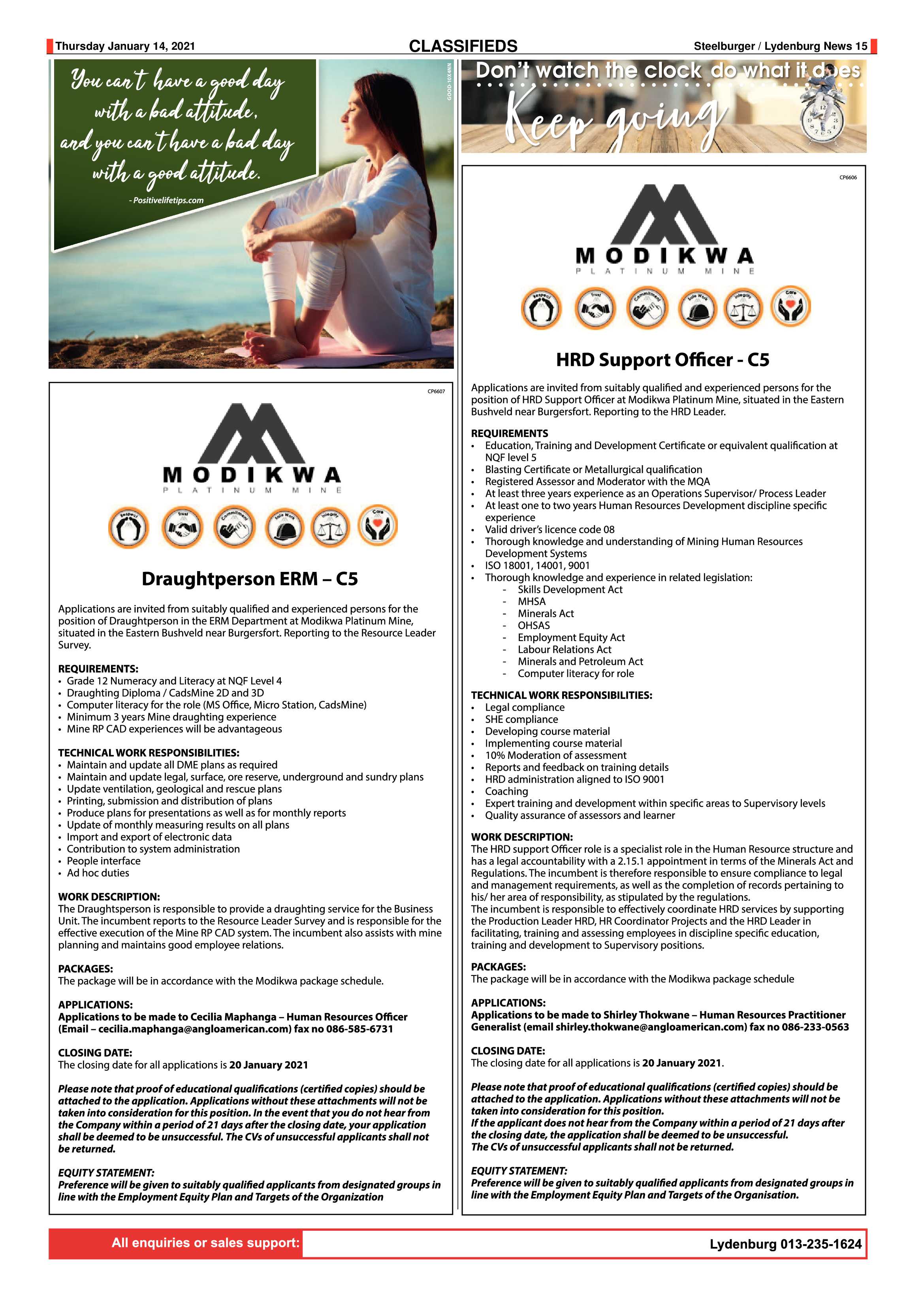 Steelburger news 14 January 2021 page 15