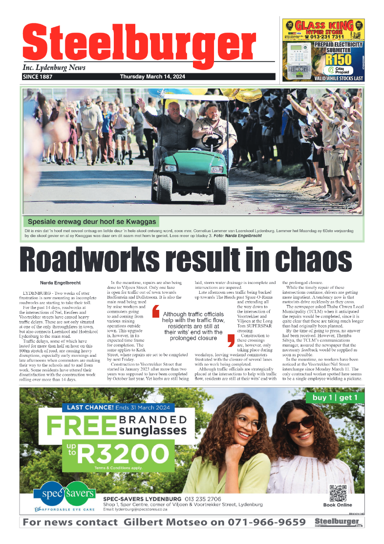 Steelburger News 14 March 2024 page 1