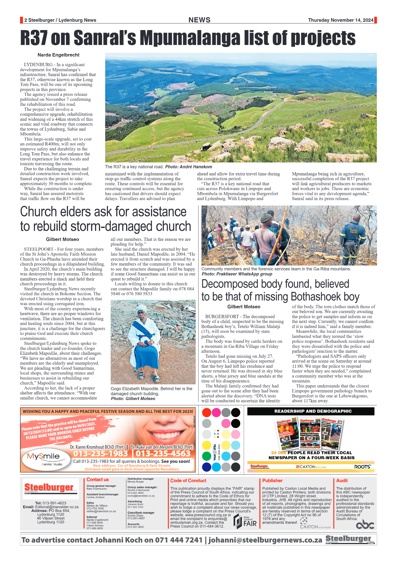 Steelburger News 14 November 2024 page 2