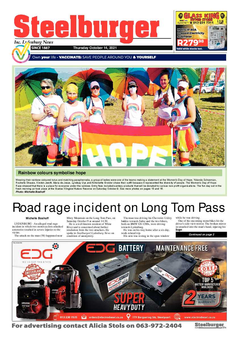 Steelburger News 14 October 2021 page 1