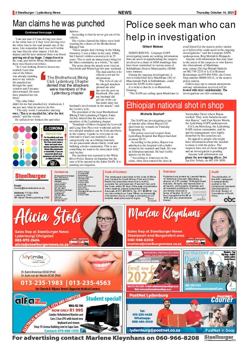 Steelburger News 14 October 2021 page 2