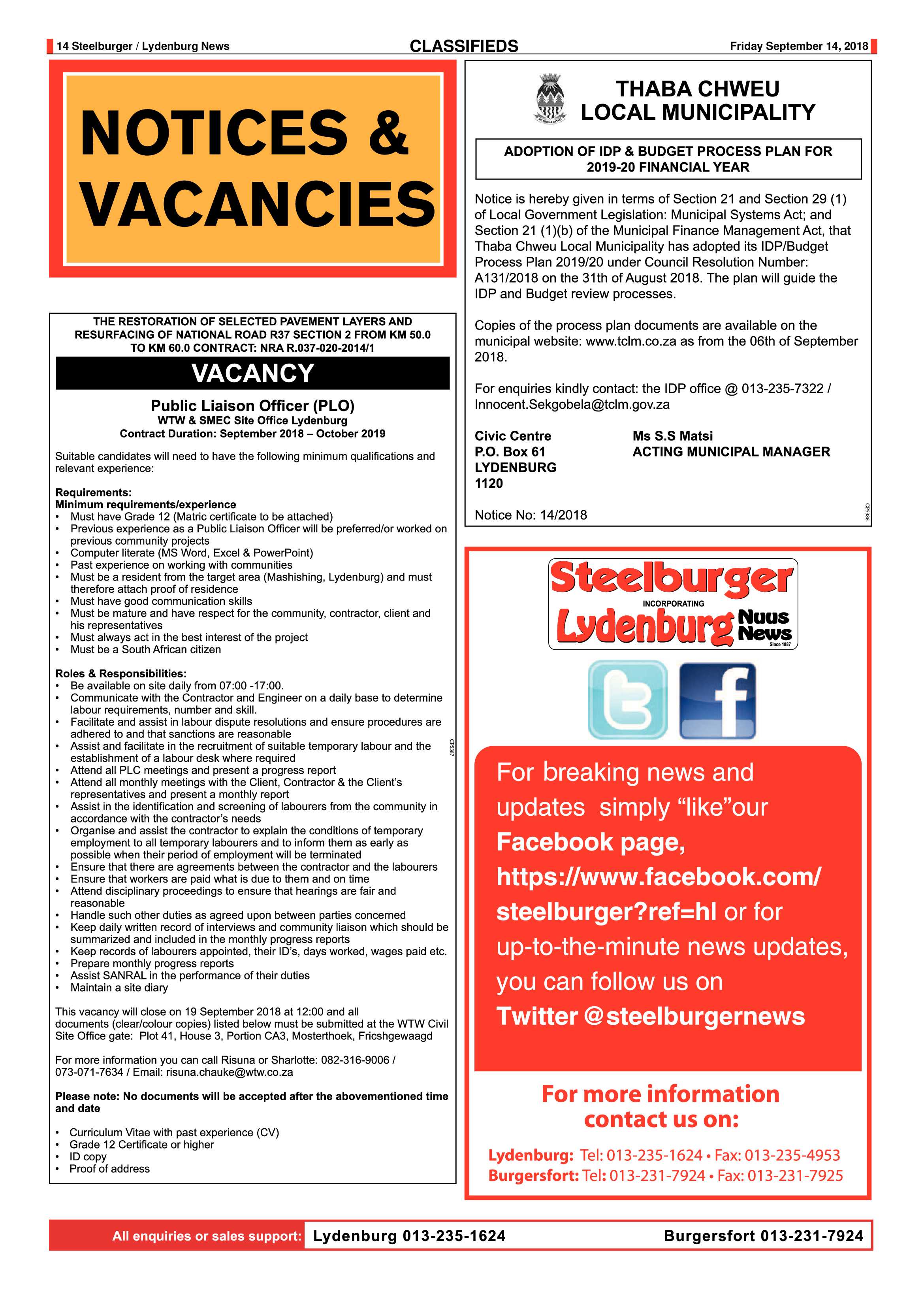 Steelburger News 14 September 2018 page 14