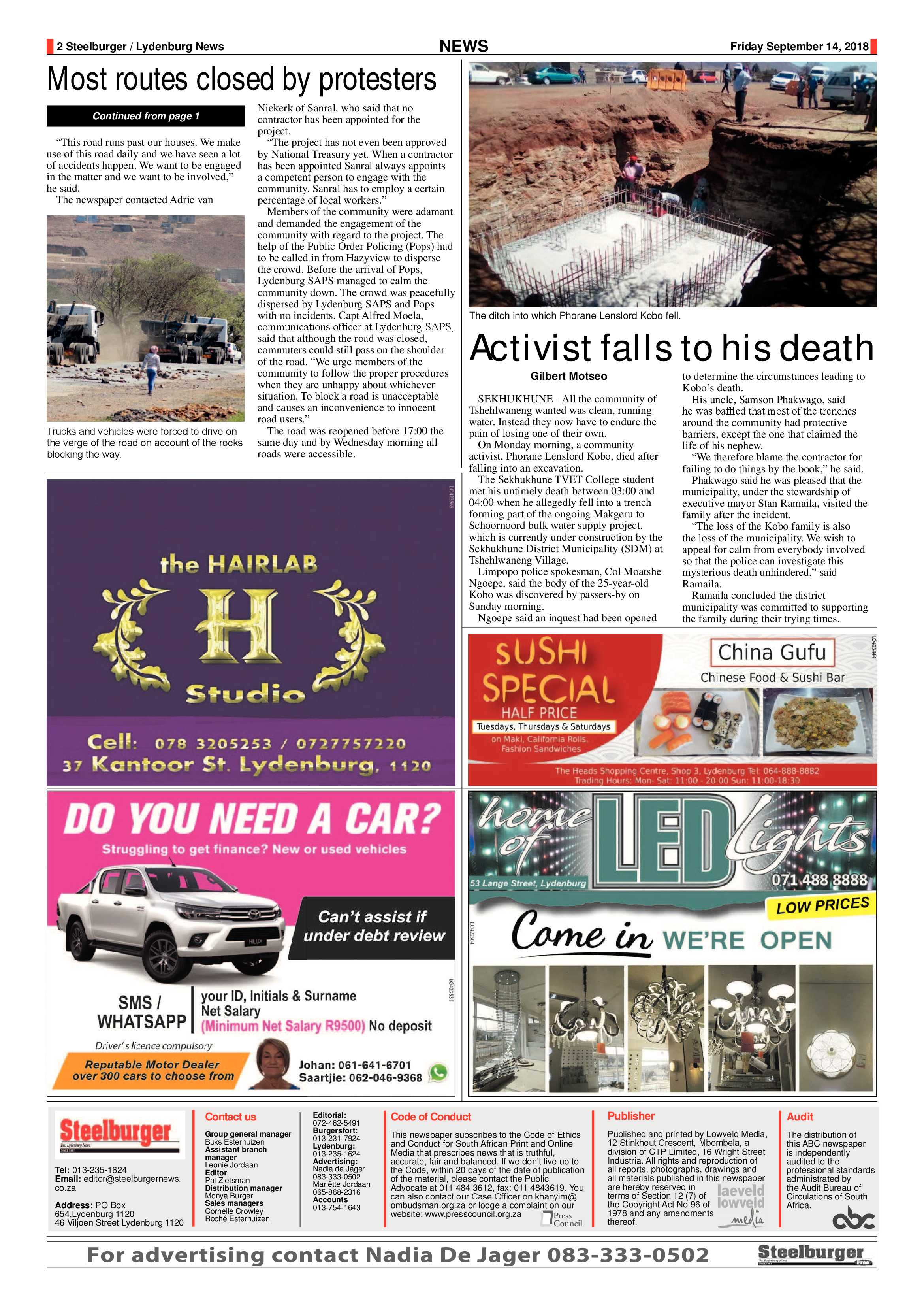 Steelburger News 14 September 2018 page 2