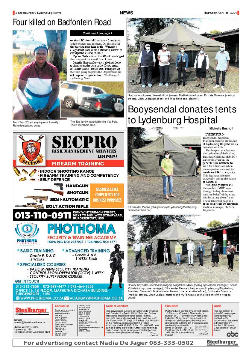 Steelburger News 15 April 2021 page 2