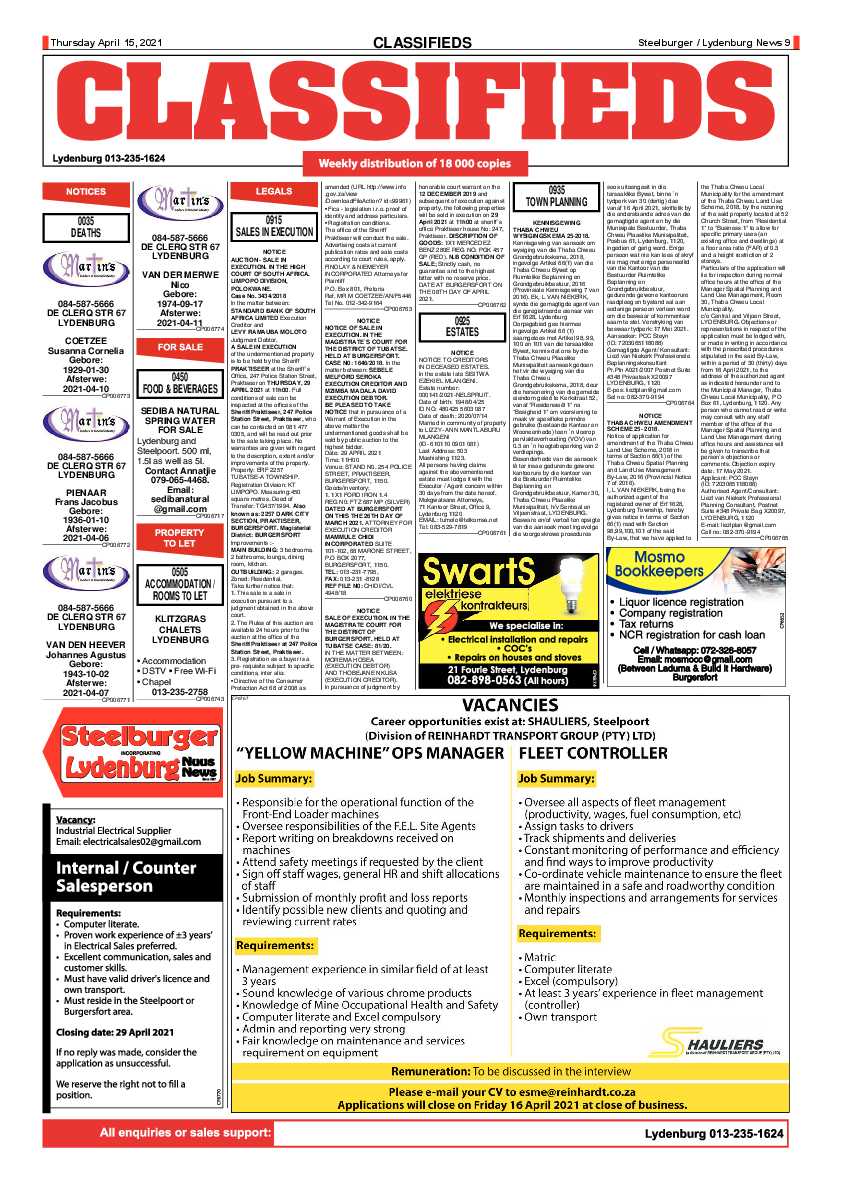 Steelburger News 15 April 2021 page 9