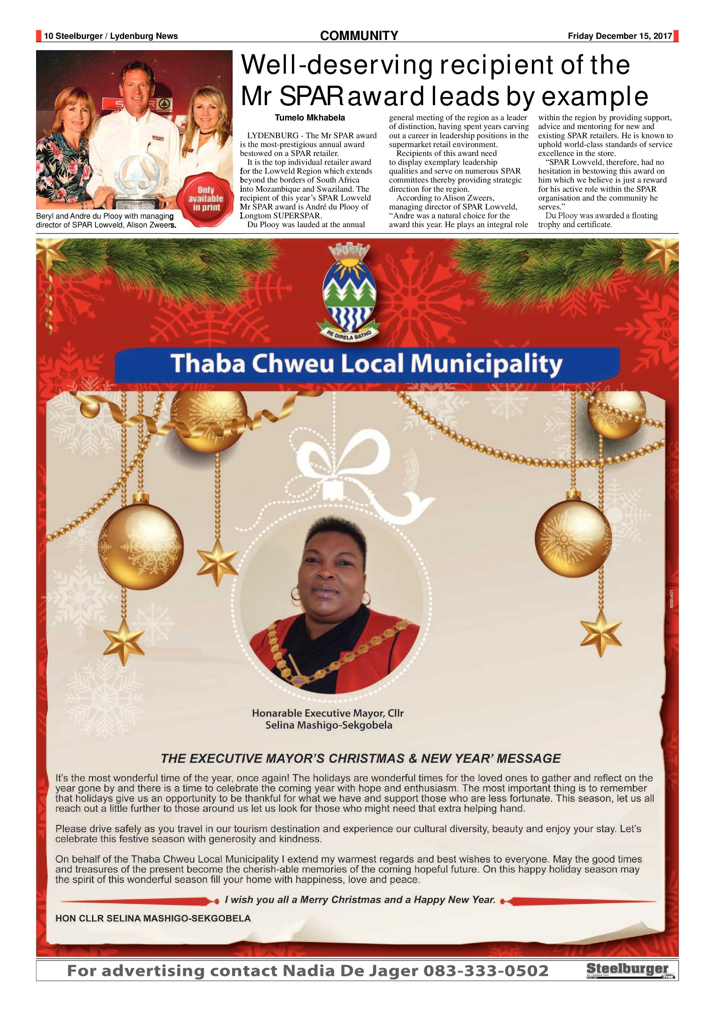 Steelburger News 15 December 2017 page 10