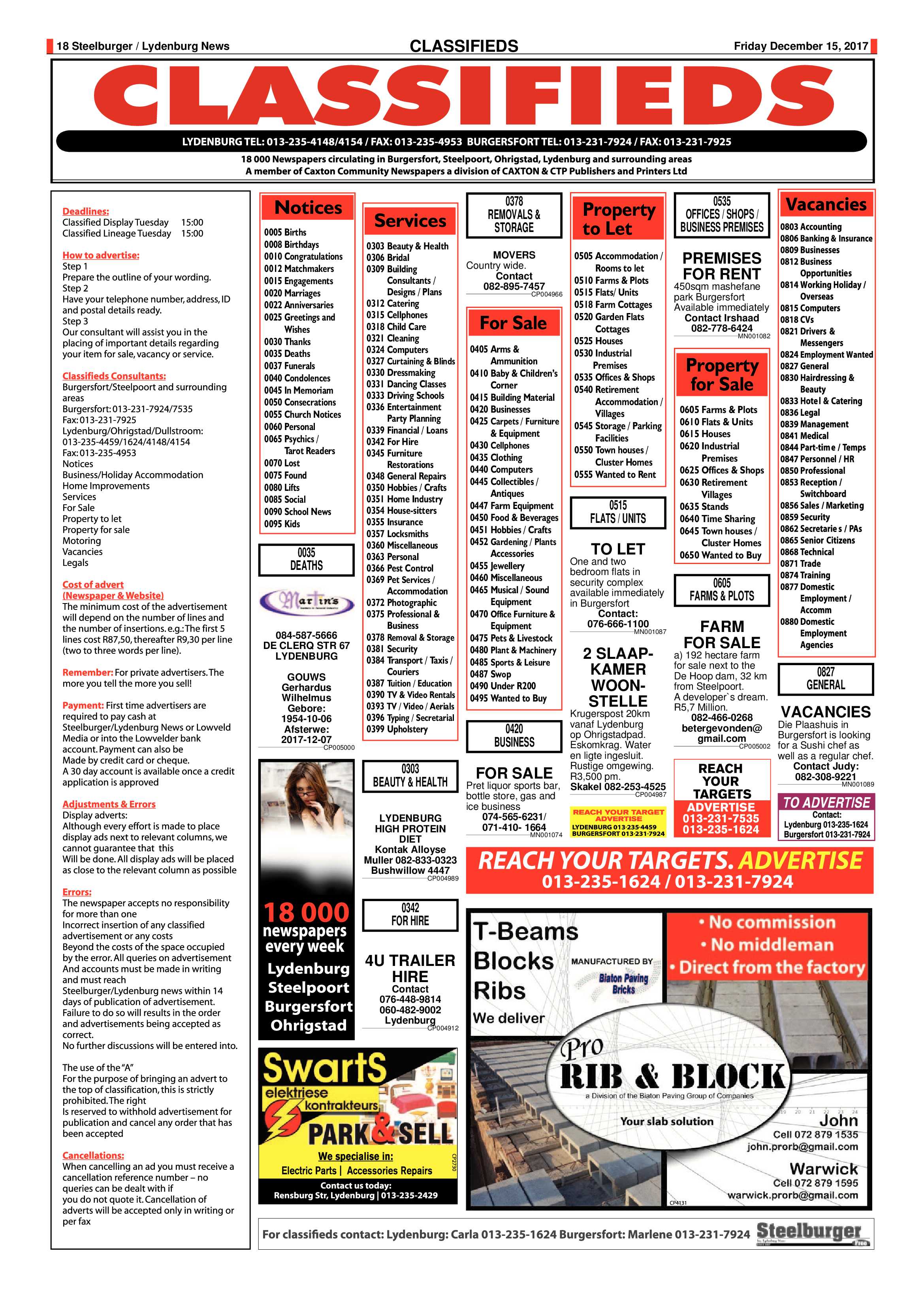 Steelburger News 15 December 2017 page 18