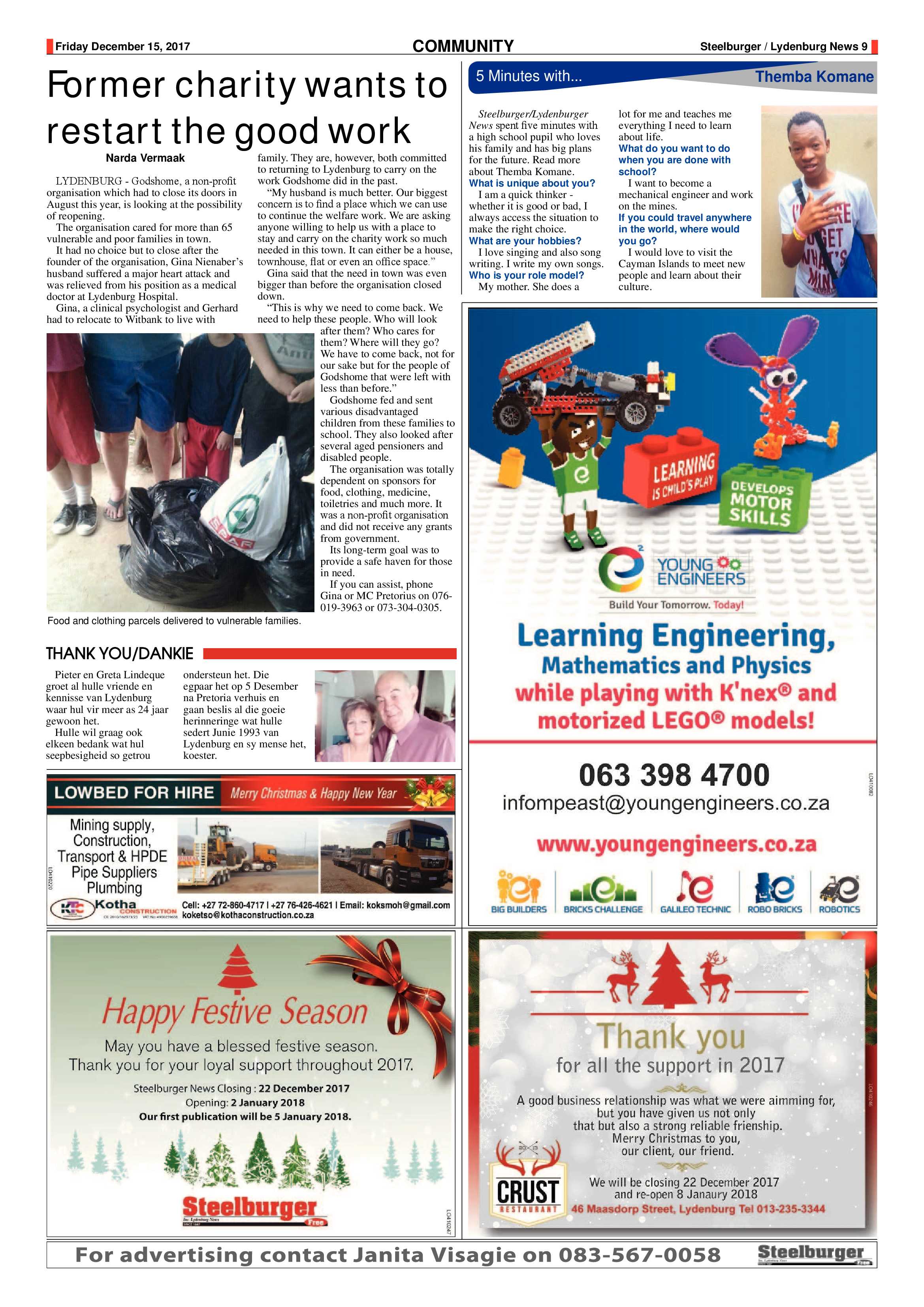 Steelburger News 15 December 2017 page 9