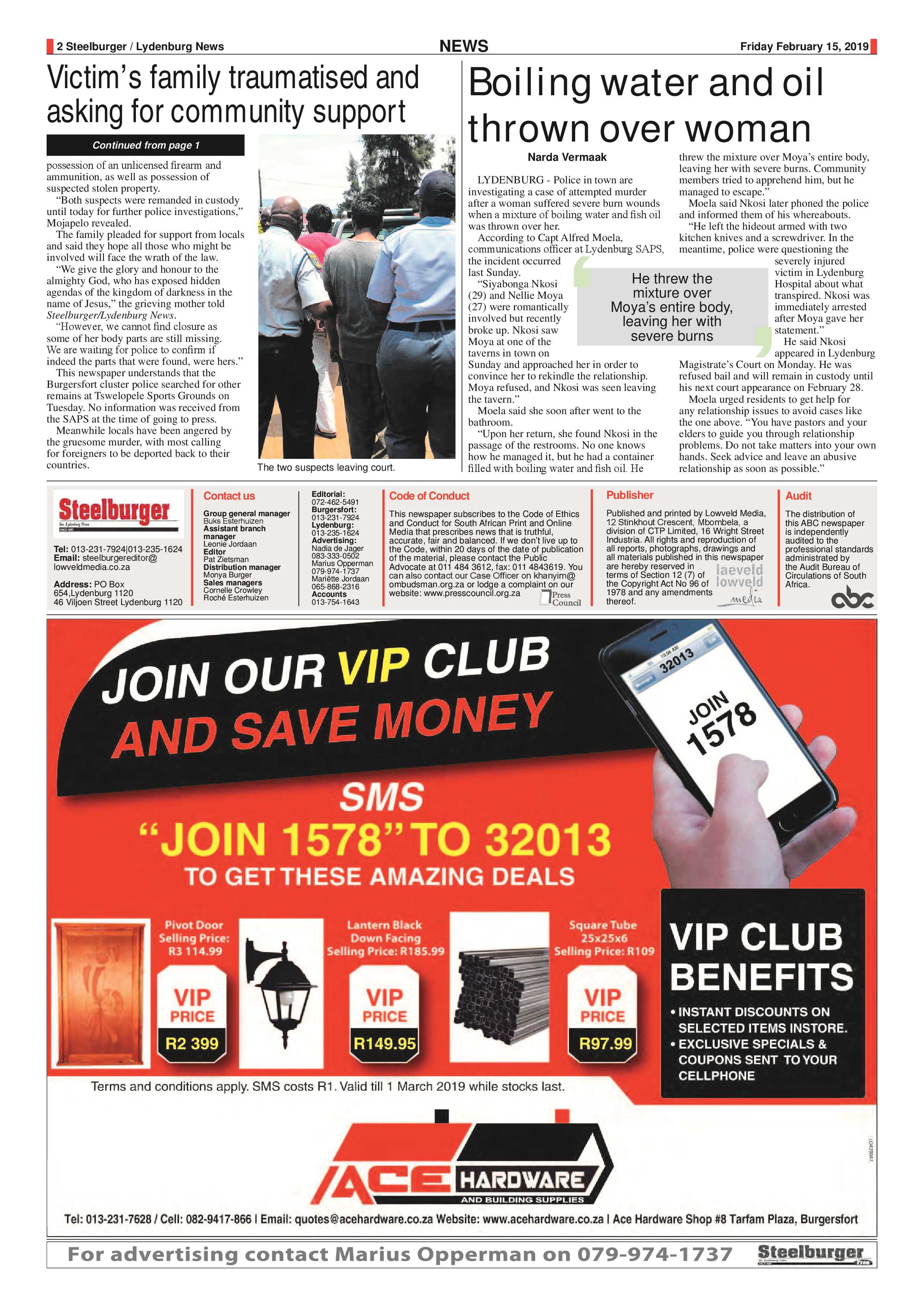 Steelburger News 15 February 2019 page 2