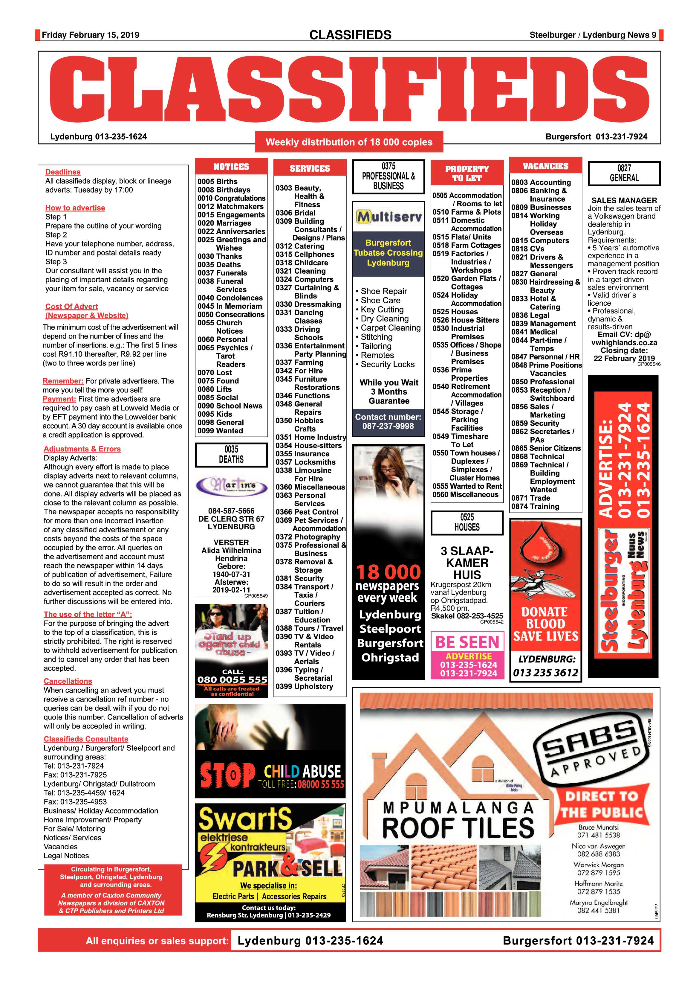 Steelburger News 15 February 2019 page 9