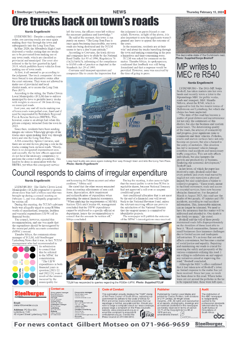 Steelburger News 15 February 2024 page 2