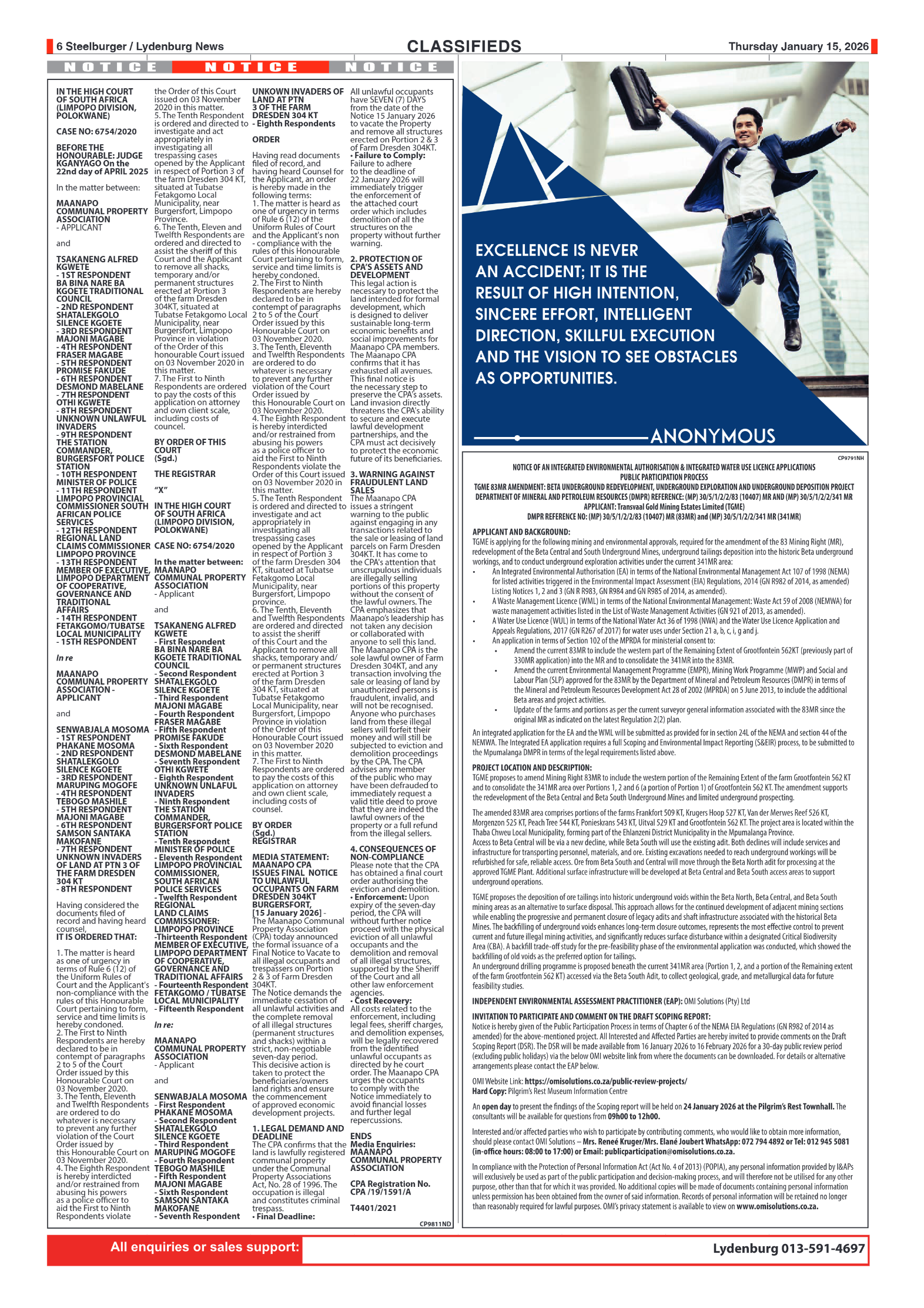 Steelburger News 15 January 2026 page 6