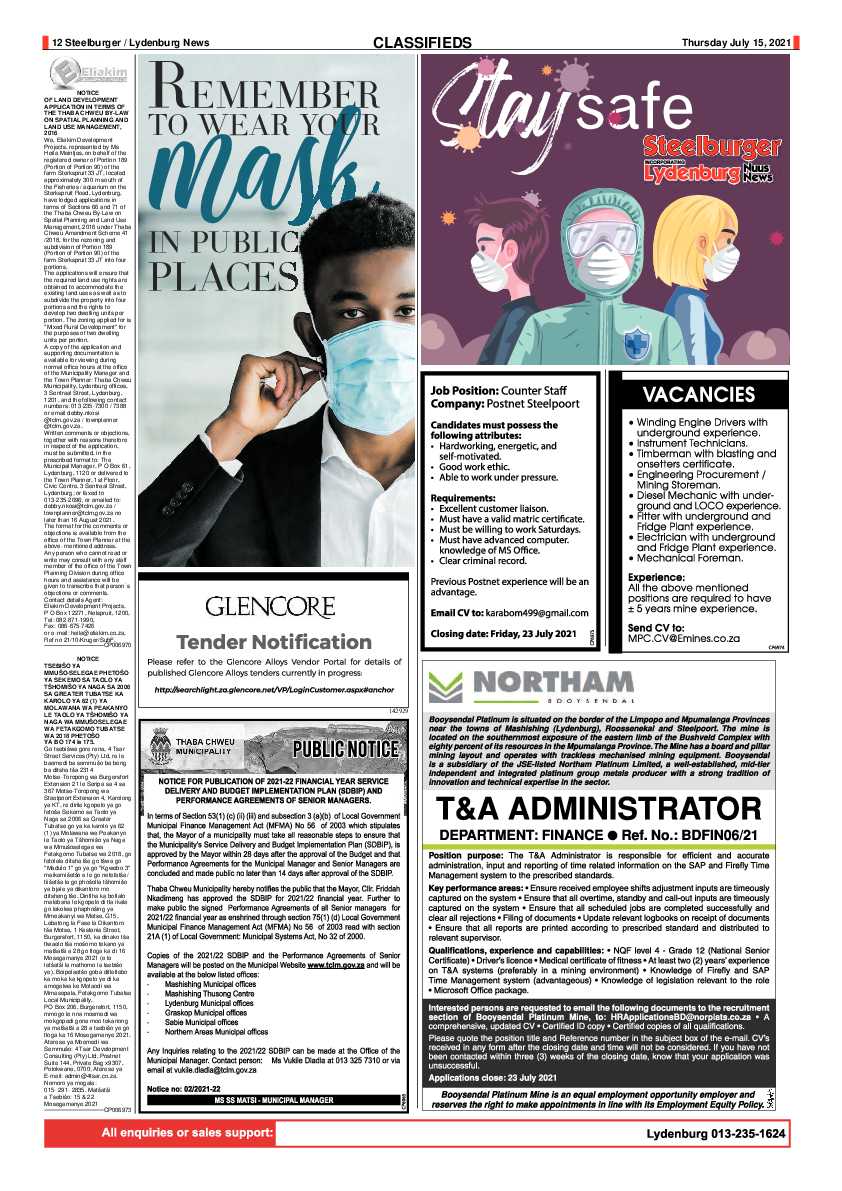 Steelburger news 15 July 2021 page 12